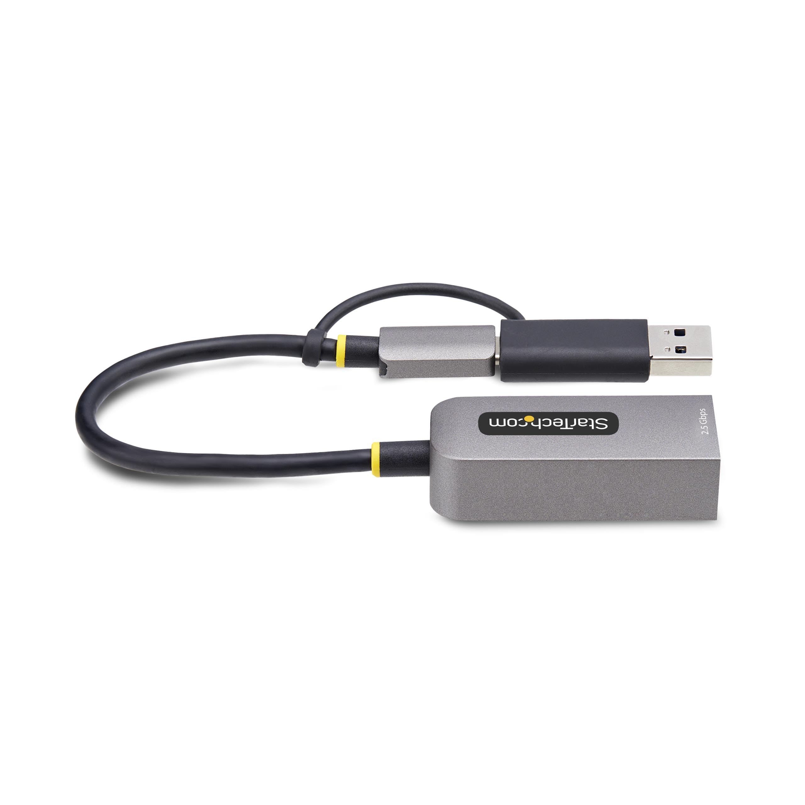 Startech.Com 2.5Gbe Usb C To Ethernet Adapter With Usb A Converter, Nbase T Nic, Usb 3.0 Type C 2.5/1G Multi Speed Network