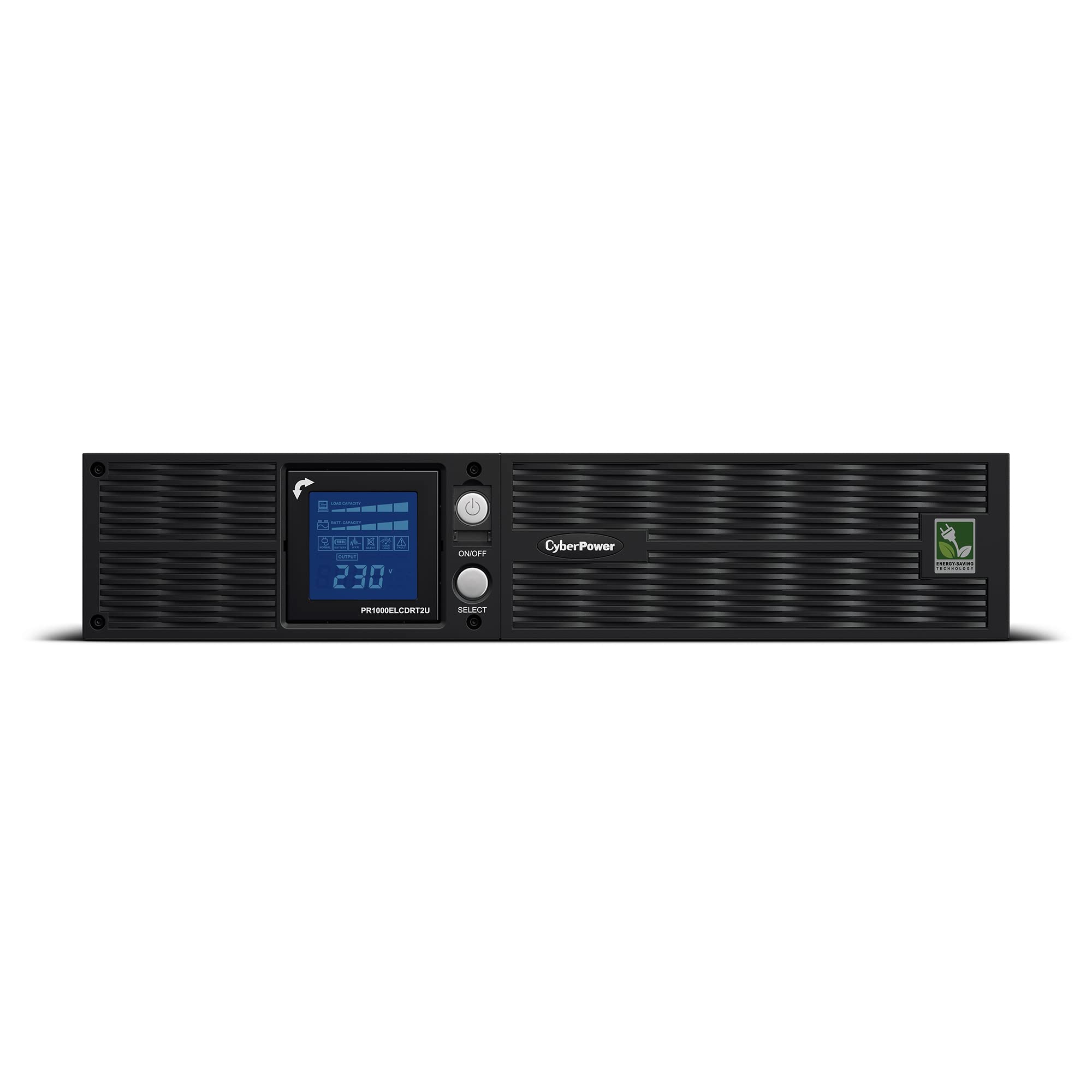 Cyberpower Pr1000Elcdrt2U High Voltage Smart App Sinewave Ups System, 1000Va/900W, 8 Outlets, Avr, 2U Rack/Tower
