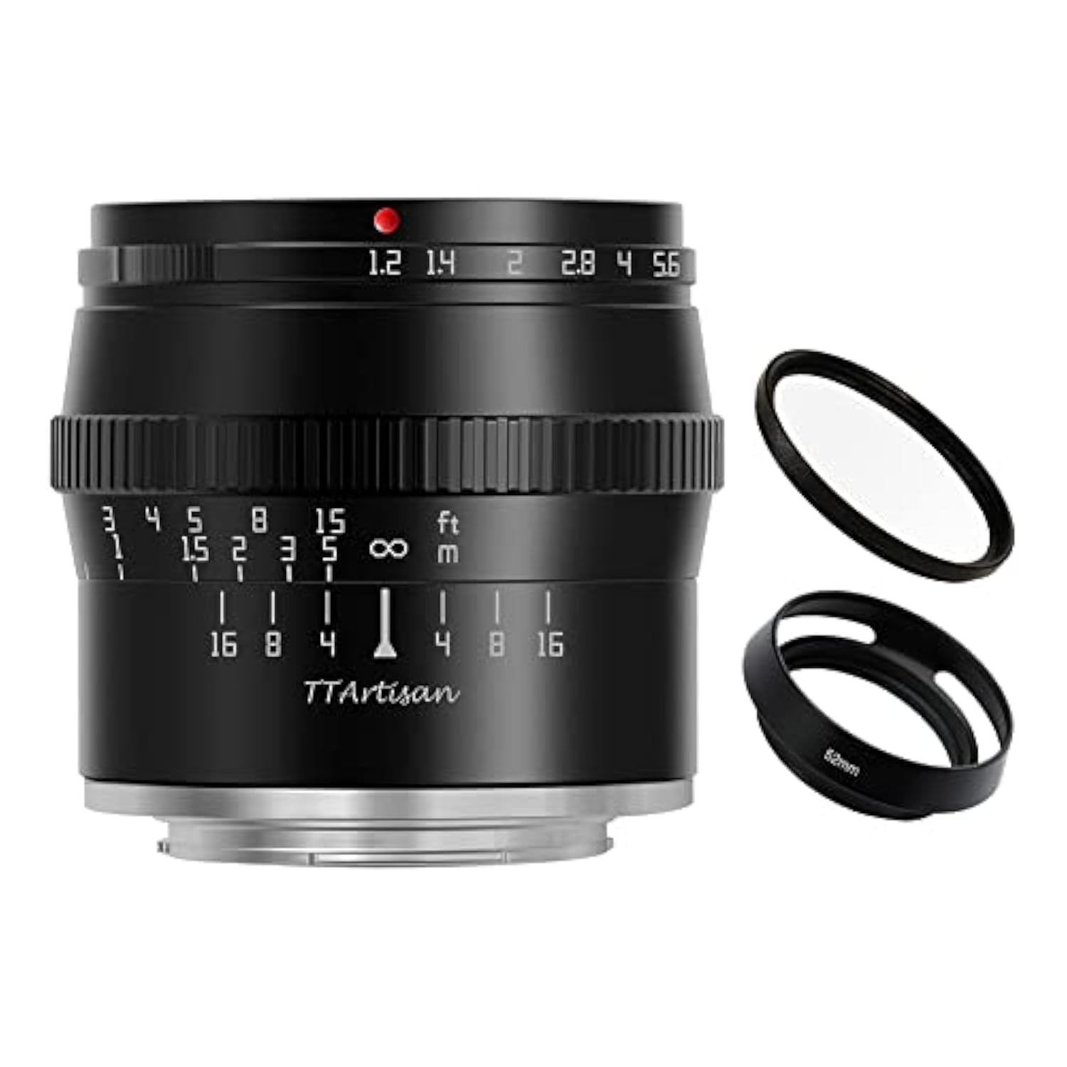 Ttartisan 50Mm F1.2 Aps C Manual Focus Large Aperture Fixed Focus Lens Black For Canon M Mount Like M1 M2 M3 M6 M6Ii M10 M50 M100 M200