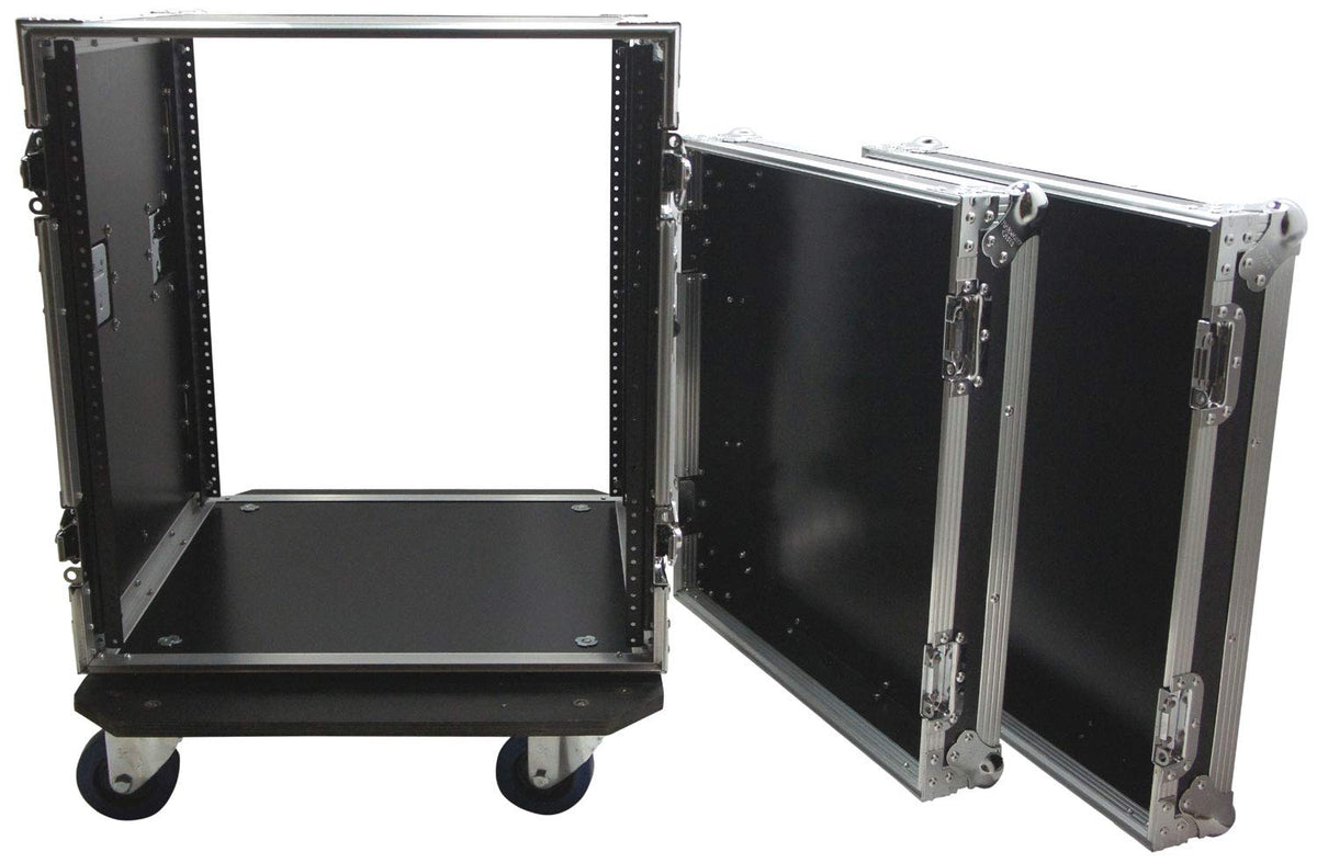 Harmony Cases Hc12Uadc Flight Dj Amp 12U Veritcal Rack Amplifier Dj Case Wheels