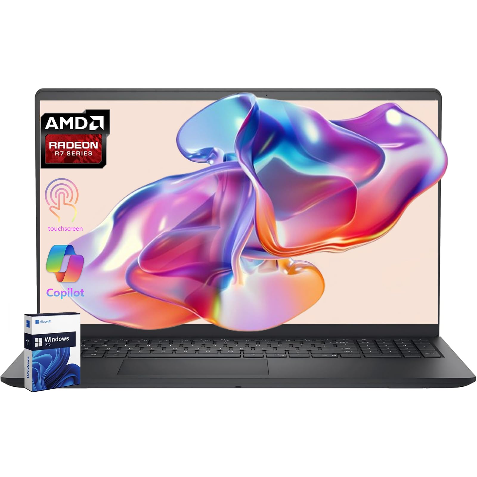 Inspiron 15 3535 Touchscreen Laptop Computer - 15.6 FHD AMD Ryzen 7 7730U (8-Core) Processor, 32GB 3200MHz RAM, 1TB SSD, AI Copi