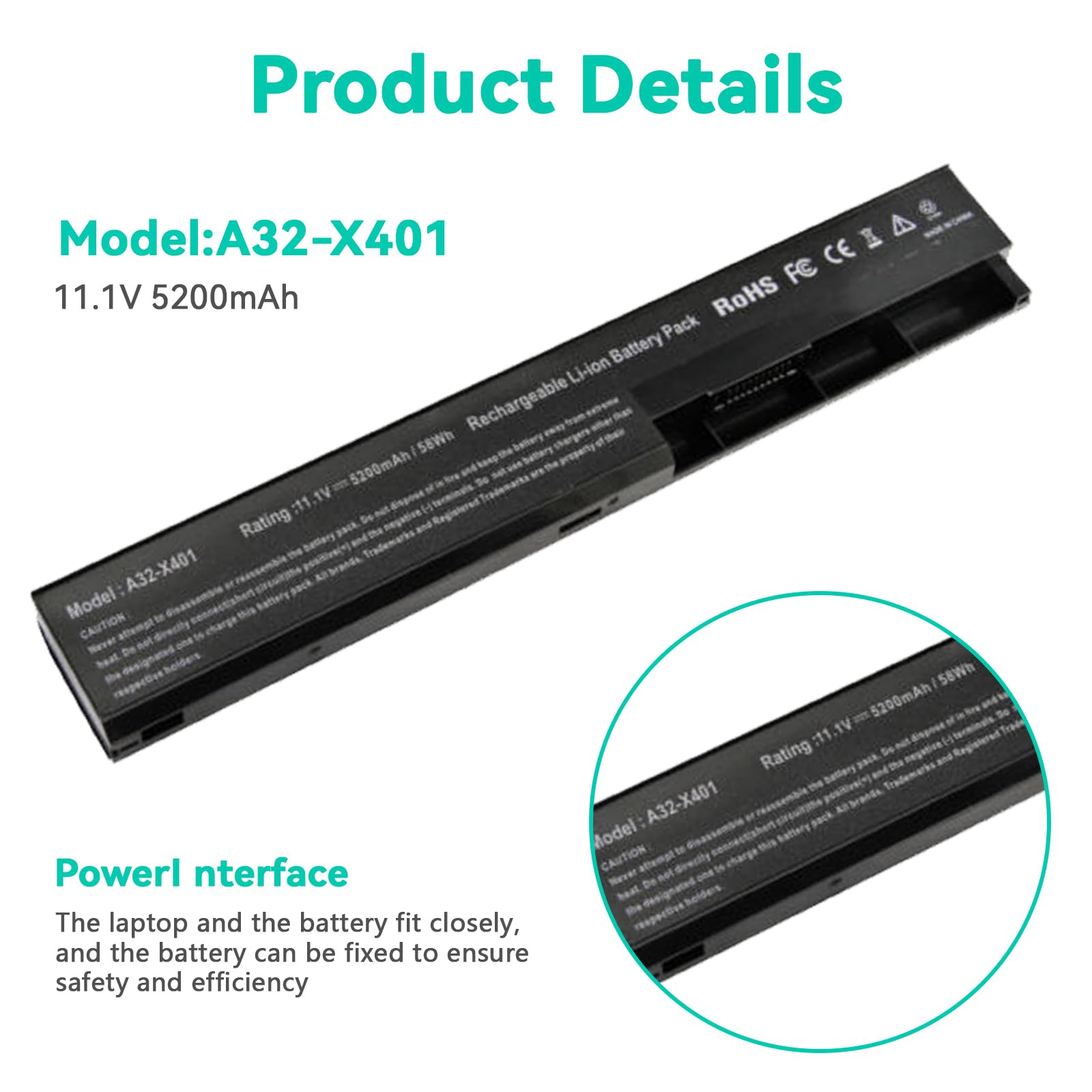 Fancy Buying Laptop Notebook Battery Compatible With Asus X501A X301 X301A X301U X401 X401A X401U X501 X501U A31 X401 A32 X401 A