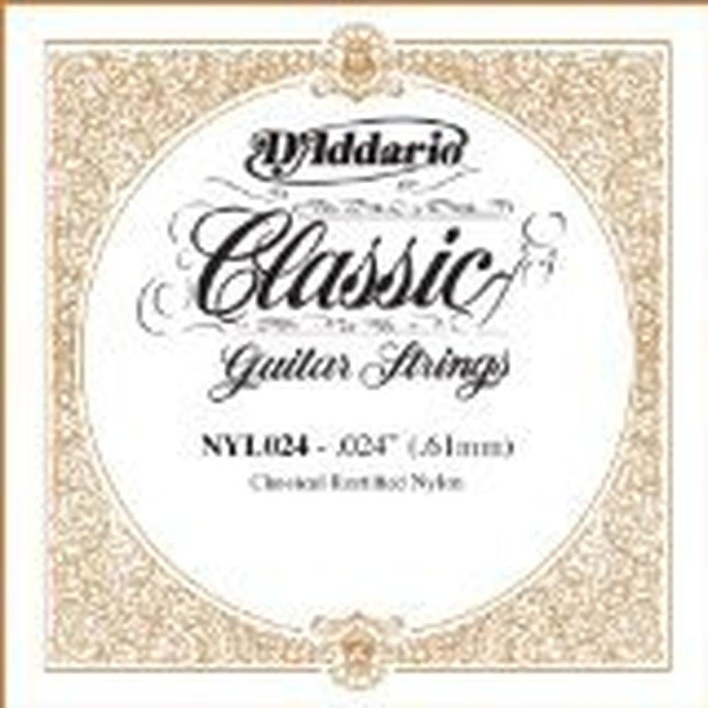 Daddario Nyl024 Rectified Nylon Classical Guitar Single String,.024