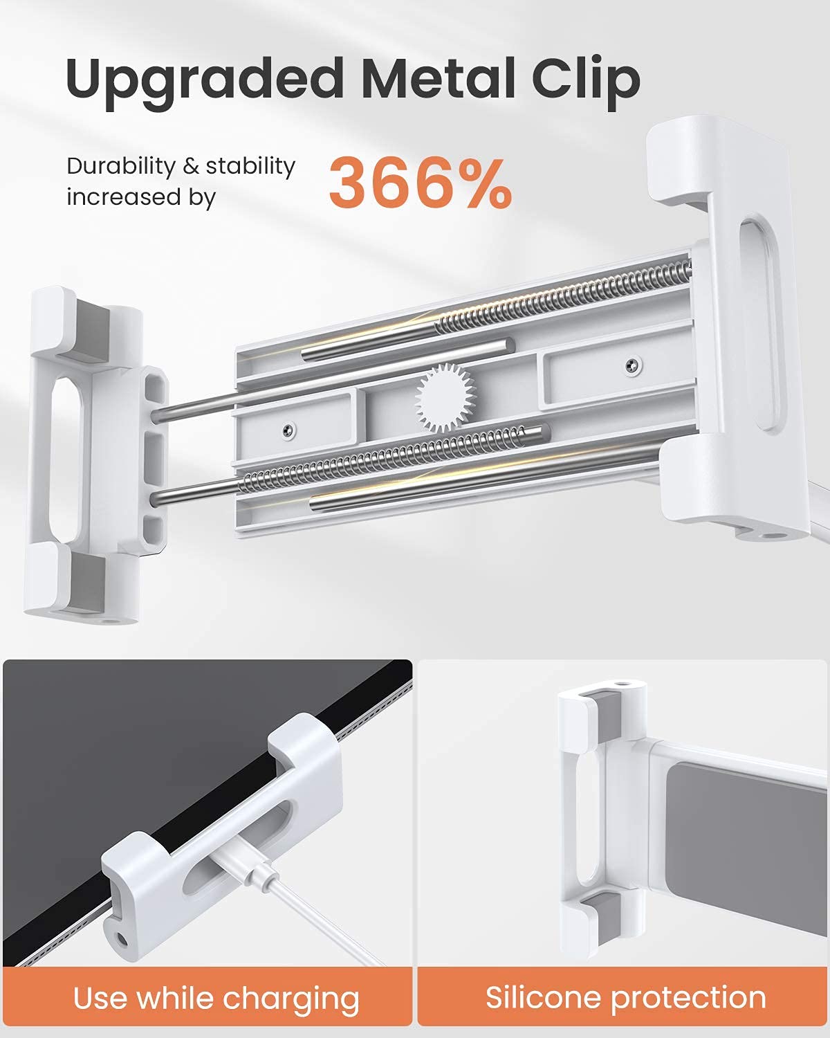 Lisen Tablet Stand Tablet Holder, Adjustable Ipad Stands For Desk, Stand For Ipad Thick Case Friendly Ipad Stand Holder Compatib