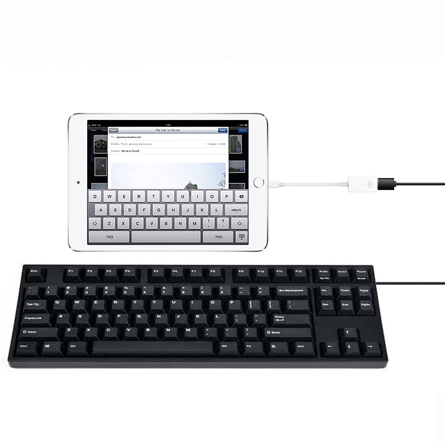 Apple Lightning To Usb Camera Adapter, Usb 3.0 Otg Cable For Iphone/Ipad To Connect Card Reader, Usb Flash Drive, U Disk, Keyboa