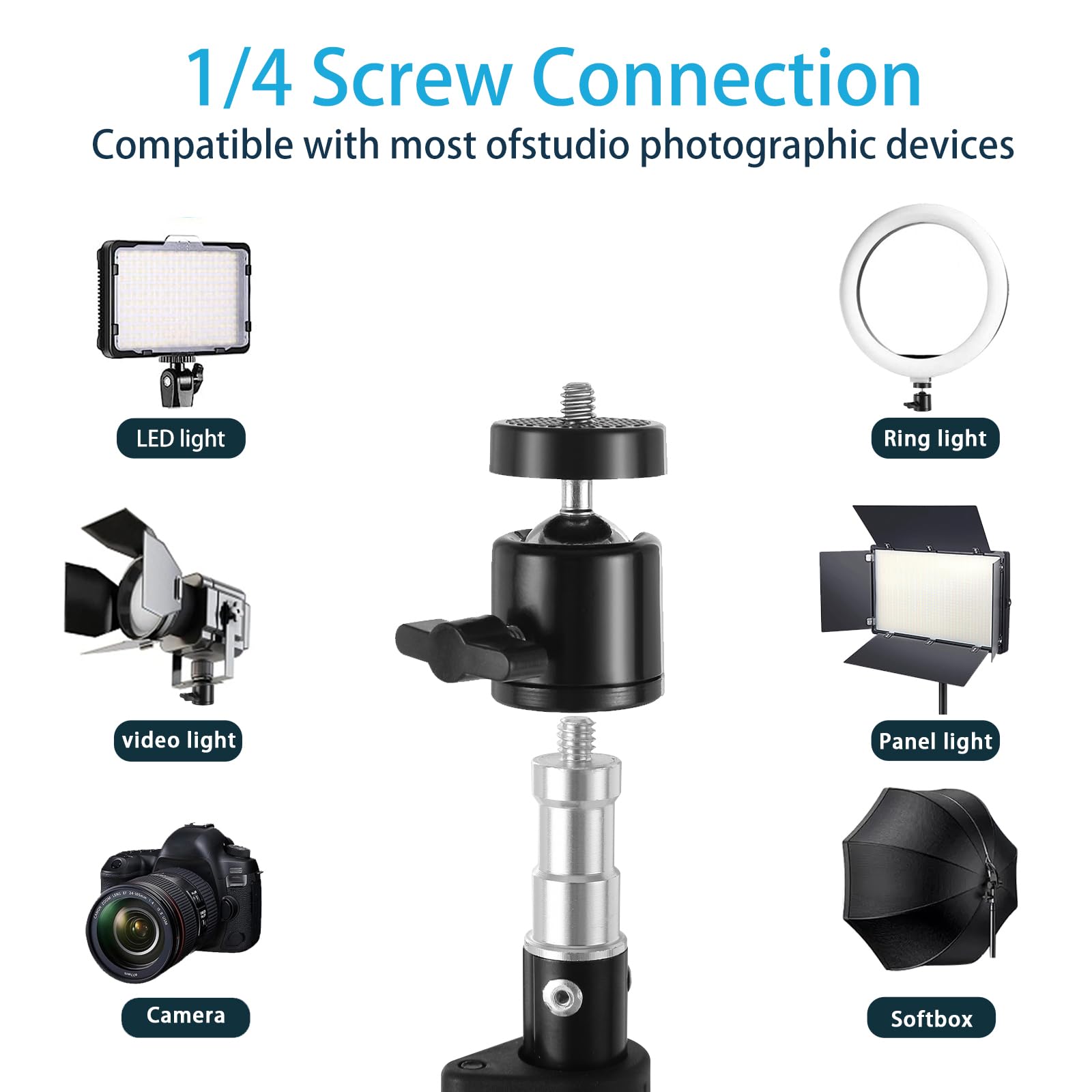 Altson 7 Ft Aluminum Light Standk Light Photography Tripod Stand With Case, Portable Photo Video Tripod Stand For Speedlight, Fl