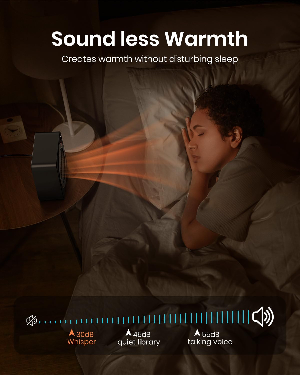 Gaiatop Space Heater, 500W Energy Efficient For Indoor Use, Ptc Ceramic Fast Heating Electric Desk Heater, Overheating & 45Tip O