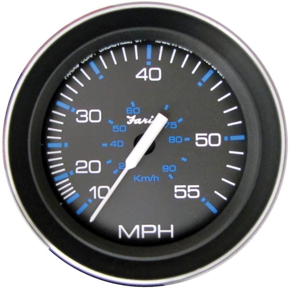 Faria Beede Instruments Beede 33009 Coral Speedometer (55 MPH) Pitot - 4, Black