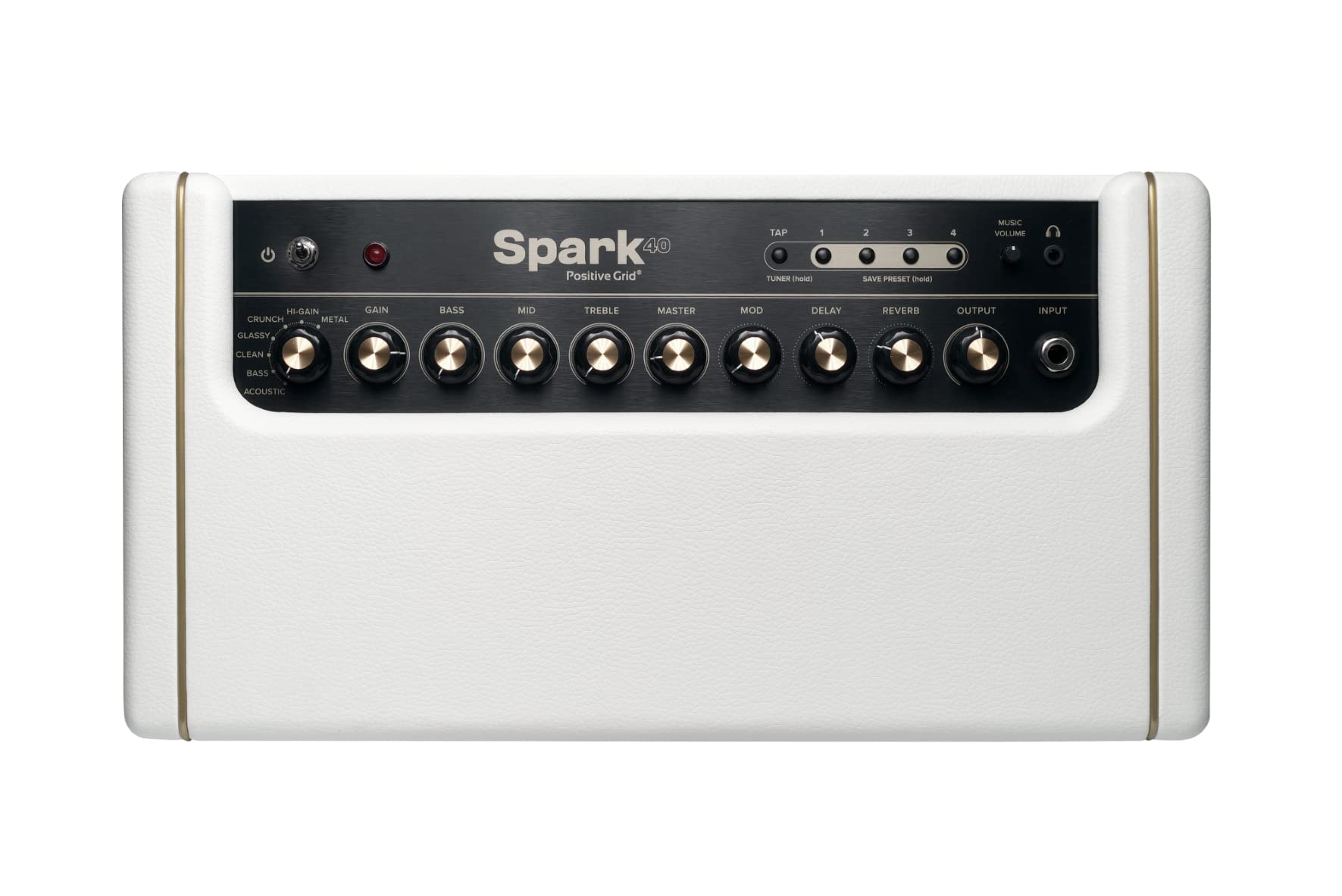 Positive Grid Spark Pearl Guitar Amplifier Electric, Bass And Acoustic Guitar 40 Watt Combo Practice Amp With Spark Mobile App (