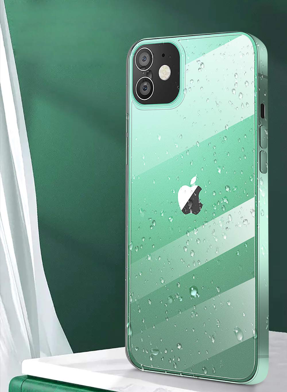 (4 Pack) Tempered Glass Screen Protectors For Iphone 12 Mini 5.4 Inch With Back Covers, Akwox 9H Front Screen Protector And Back