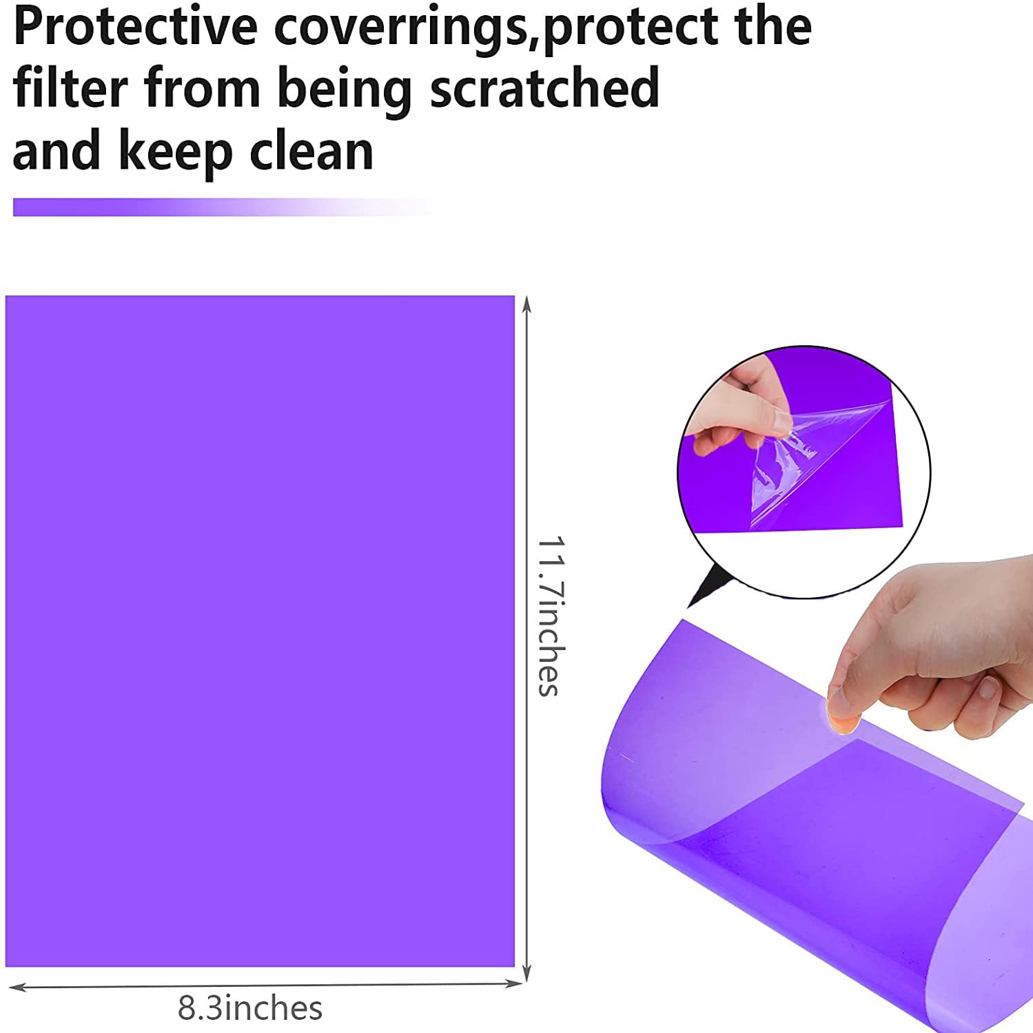 Halloween Light Gels, 16Pcs Gel Lighting Filter Colored Overlays Correction, Gel Filter Transparent Color Film Plastic Sheets Fo