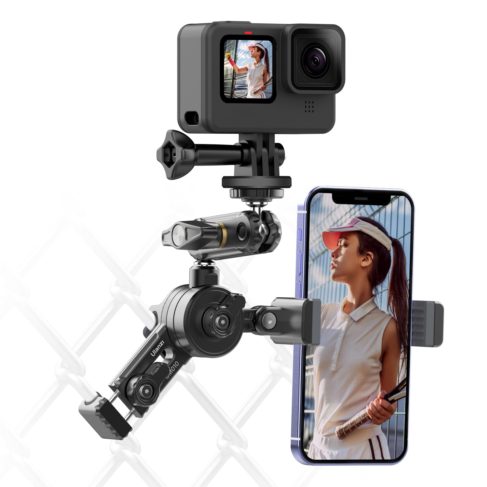 Fence Mount Holder Accessories For Action Cameras - Ulanzi Cm010 Action Camera Fence Clamp Mount Phone Holder Video Recording Ac