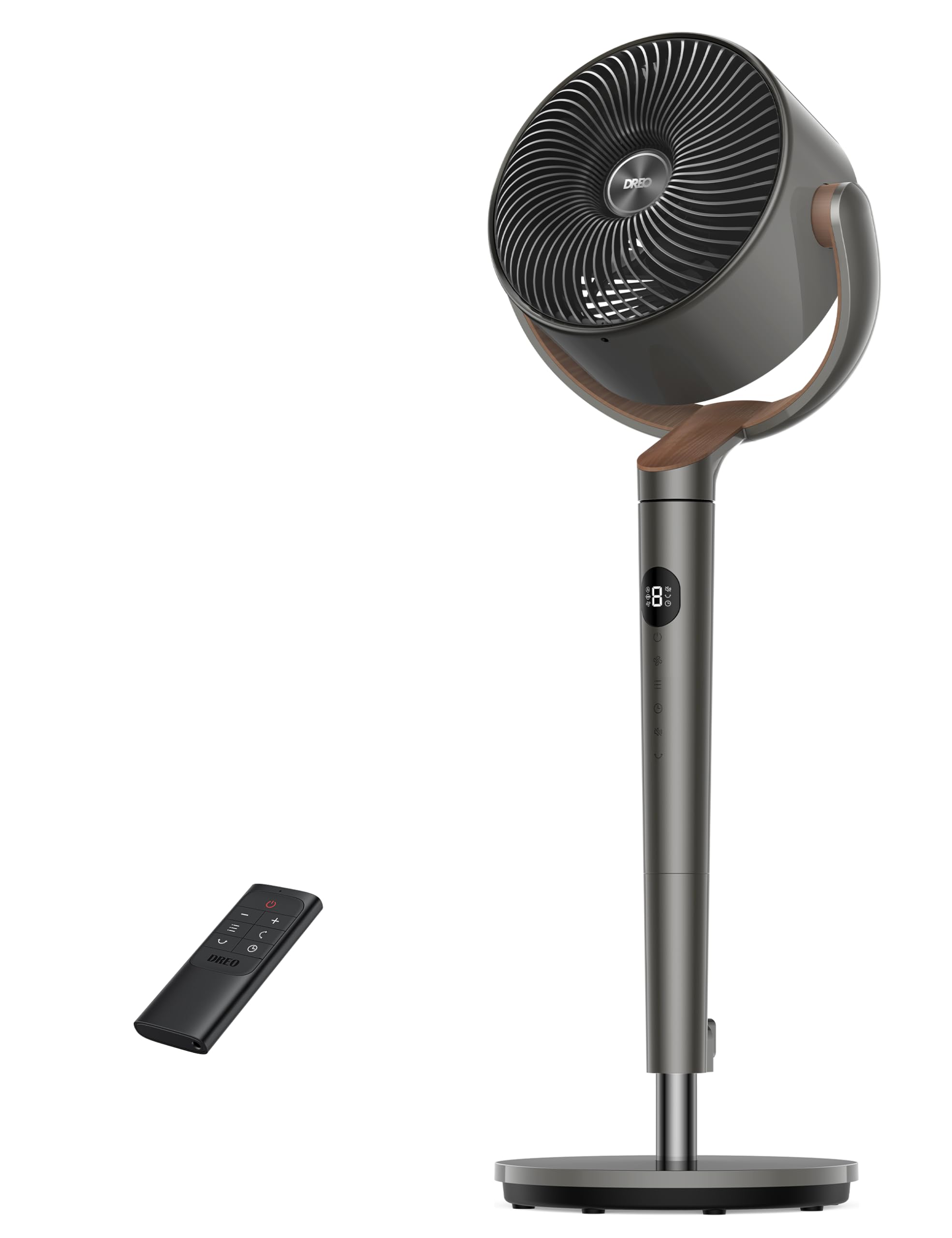 Dreo Fan For Bedroom, 120+105 Omni Directional Oscillating Standing Fan, Dc Motor, Quiet Pedestal Fans, 8 Speeds, 6 Modes, 25Db,
