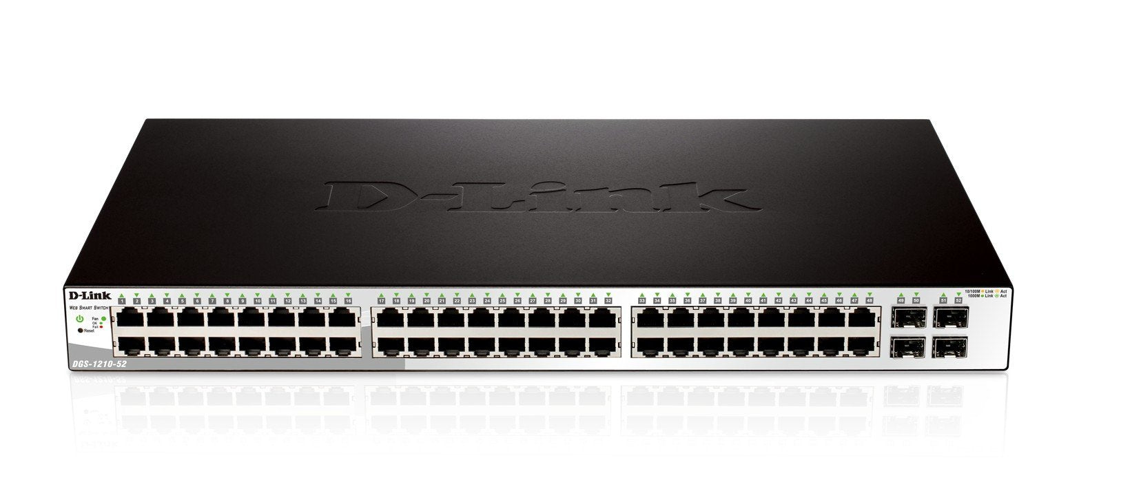 D Link Websmart Gigabit Switch With 48 1000Base T And 4 Sfp Ports Dgs 1210 52