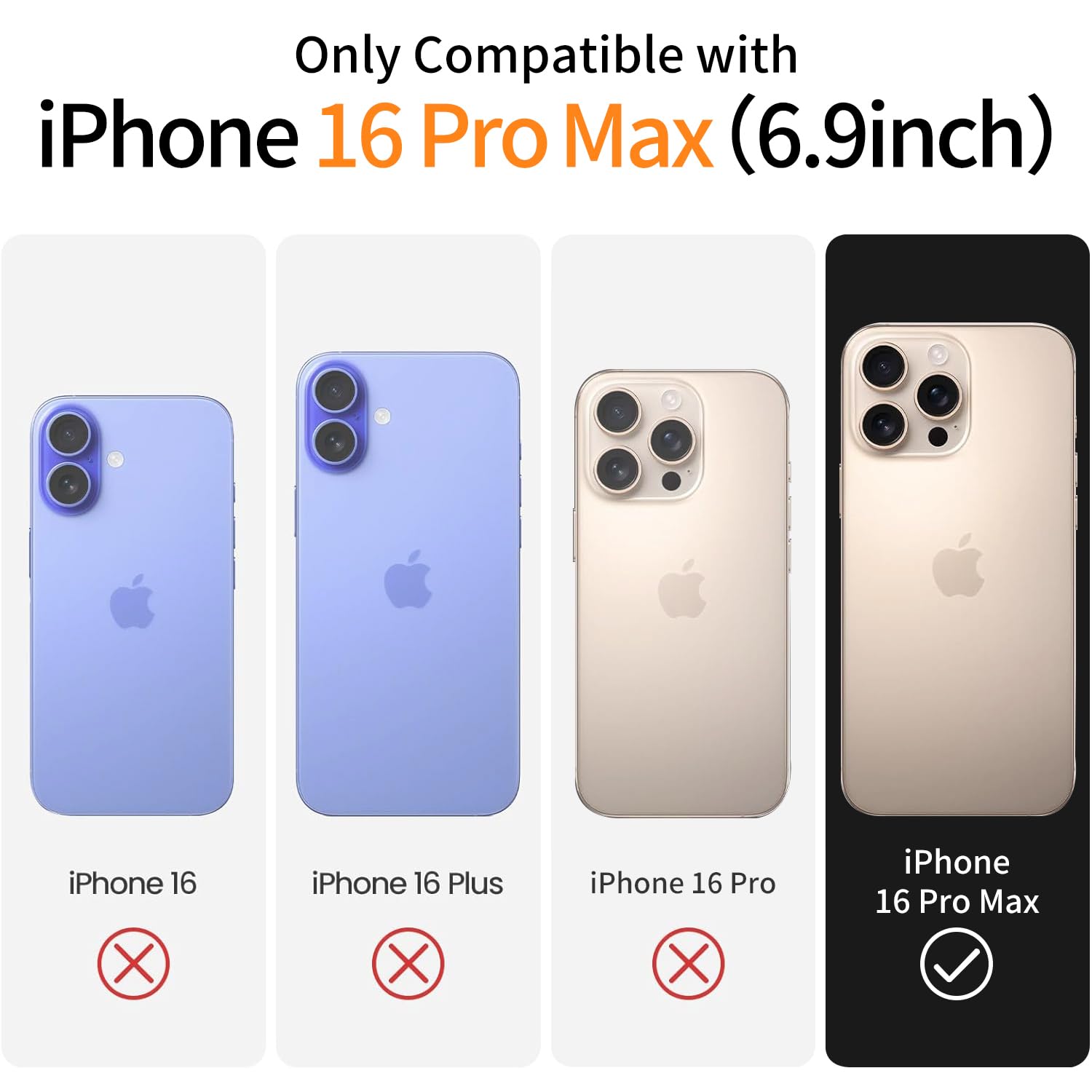 Gyizho Strong Magnetic Clear For Iphone 16 Pro Max Case [Compatible With Magsafe] [Military Grade Drop Tested] Shockproof Protec