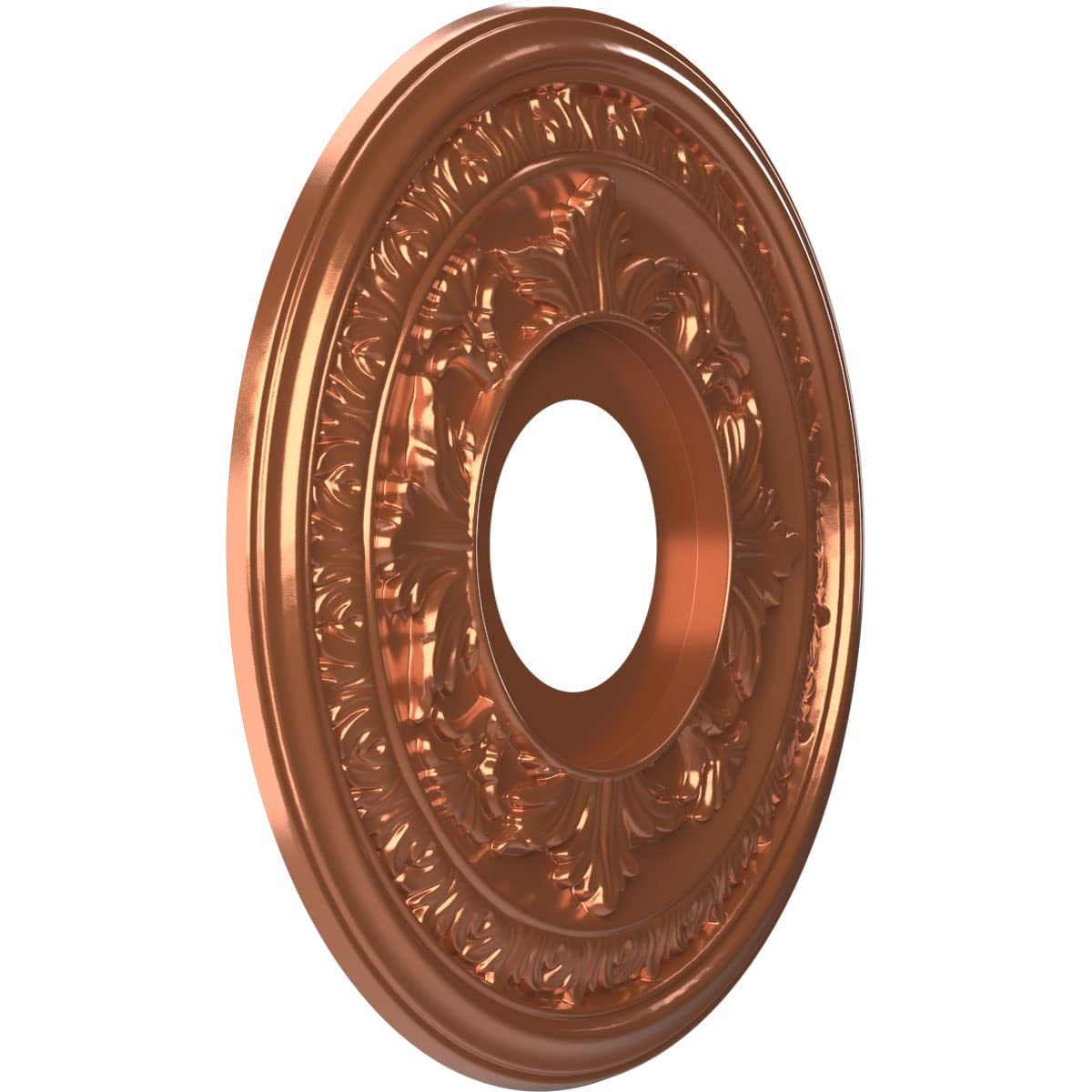 Ekena Millwork Cmp13Babco Baltimore Thermoformed Pvc Ceiling Medallion (Fits Canopies Up To 5 1/4), 13Od X 3 1/2Id X 3/4P, Brigh