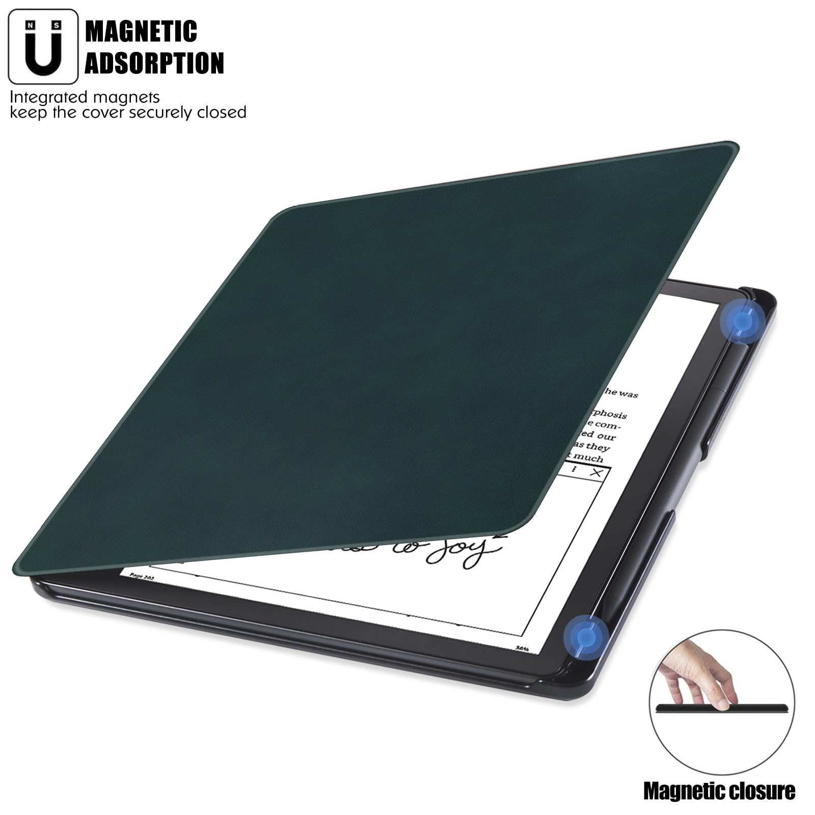 Bozhuorui Slim Case For 10.2'' Kindle Scribe Tablet (2022 & 2024 Release)   Lightweight Pu Leather Book Folio Cover With Pen Hol