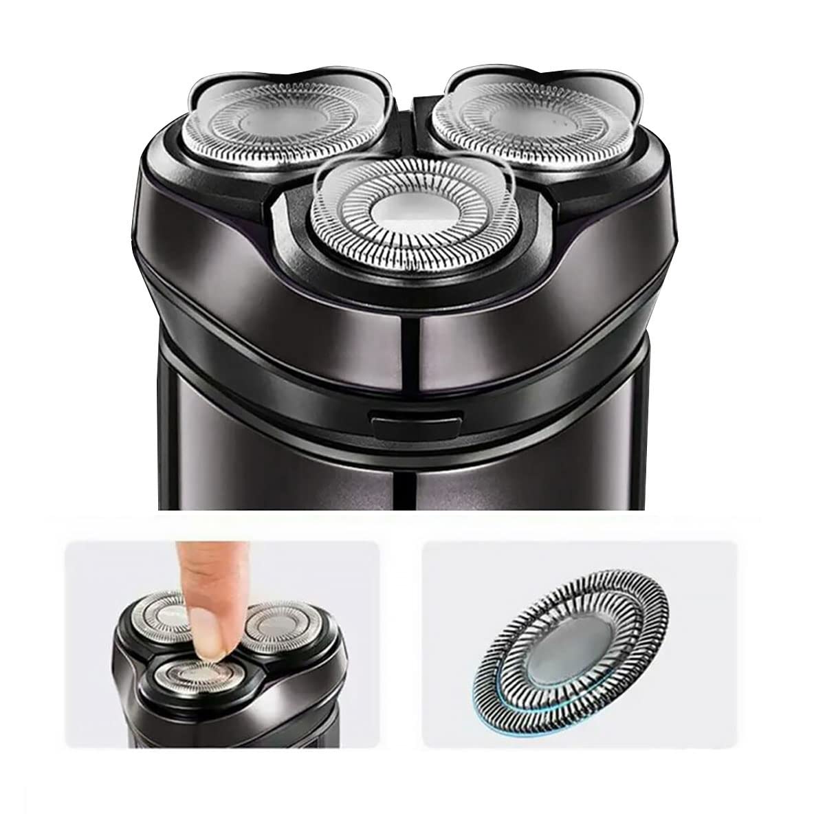 Teenway 3 In 1 Electric Shaver   100% Waterproof Electric Shaver Wet & Dry Rotary Shavers