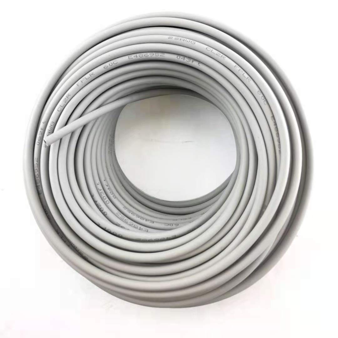 Installercctv 24 Awg 6 Conductors Security Alarm Wire Cable, Riser Alarm Control Cable, 125Ft Full Copper Shielded For Fire/Soun