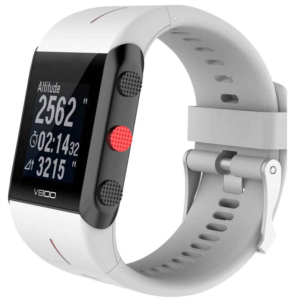 Qghxo Band For Polar V800, Soft Adjustable Silicone Replacement Wrist Watch Band For Polar V800 (No Tracker)