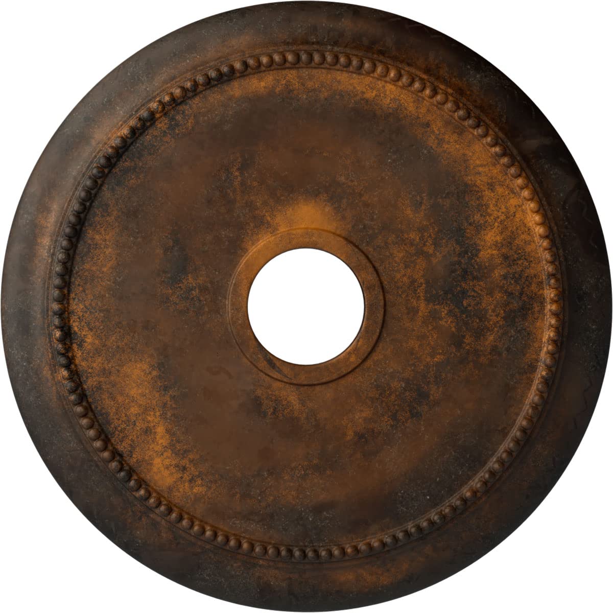 24 1/8OD x 4 3/8ID x 2 1/4P Crendon Ceiling Medallion (Fits Canopies up to 4 3/8), Hand-Painted Rust