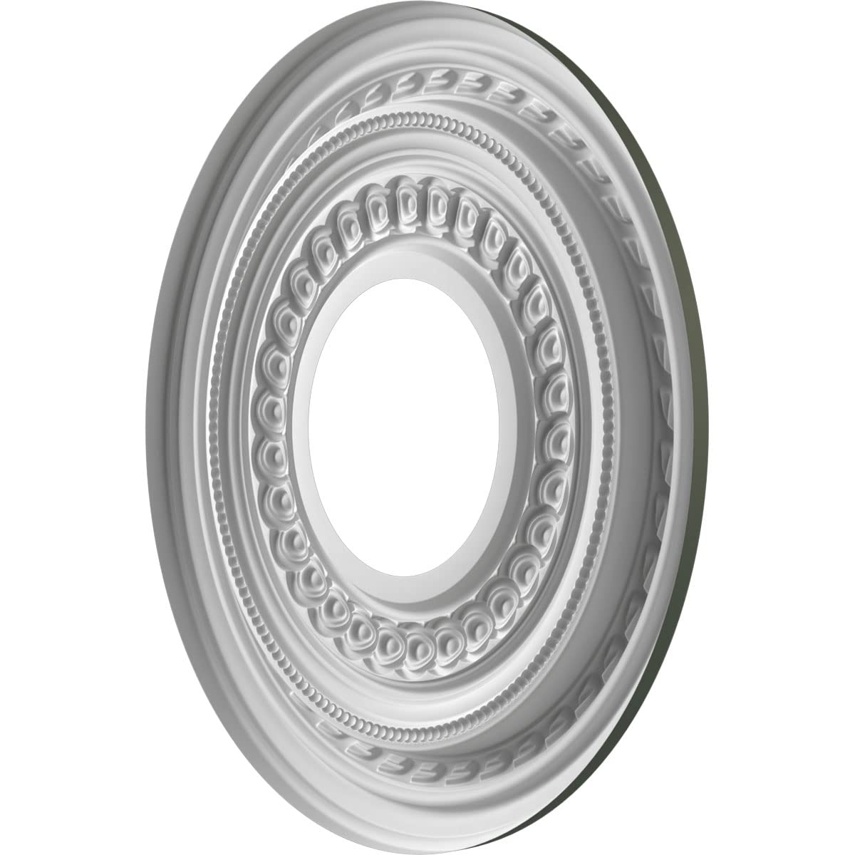 Ekena Millwork 10Od X 3 1/2Id X 3/4P Cole Thermoformed Pvc Ceiling Medallion (Fits Canopies Up To 4 1/4), Ultracover Satin Hunt