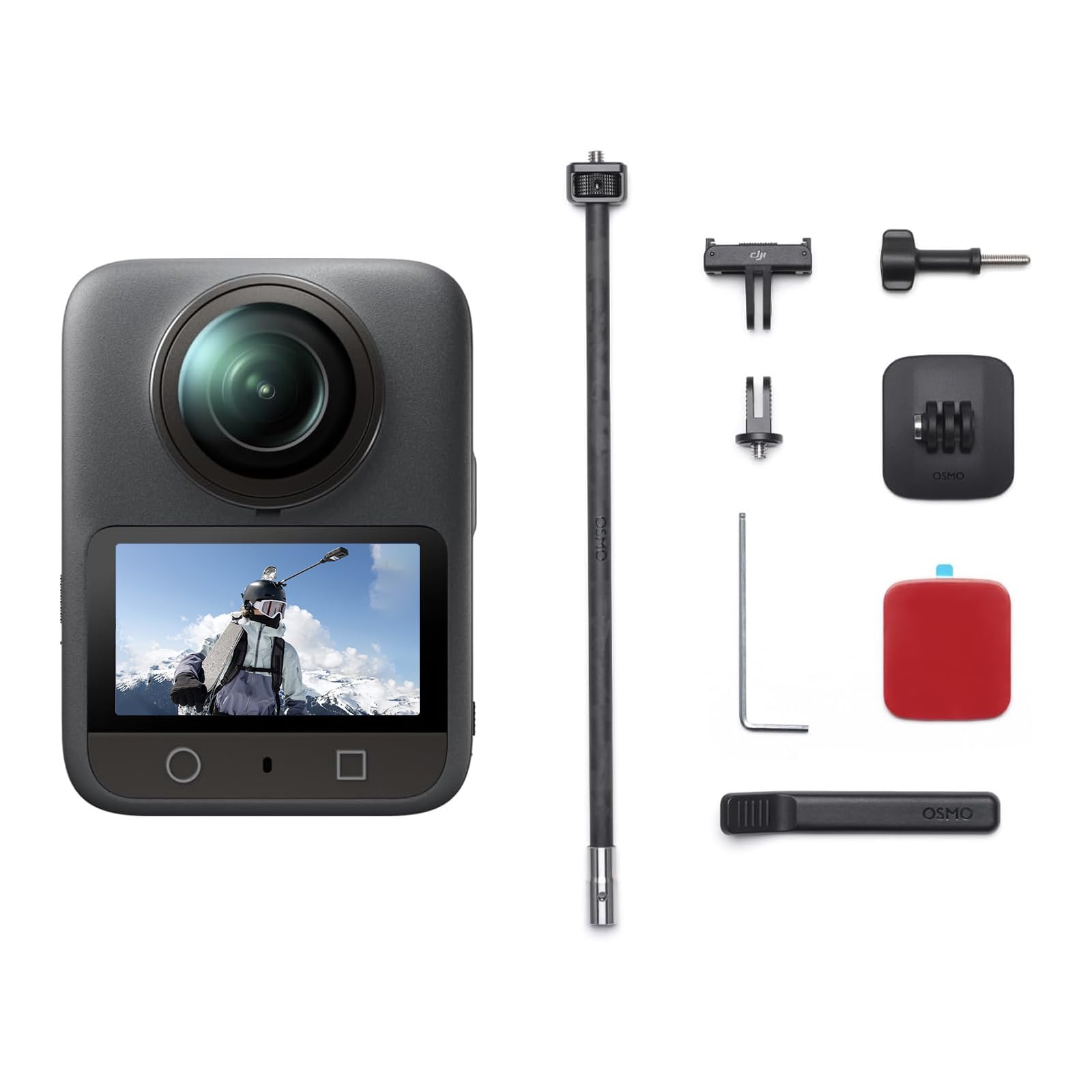DJI Osmo 360 Third-Person Helmet Combo, 360 Camera with 1-Inch 360 Imaging, Native 8K 360 Video, 4K/120fps & 170 Boost Video, Th