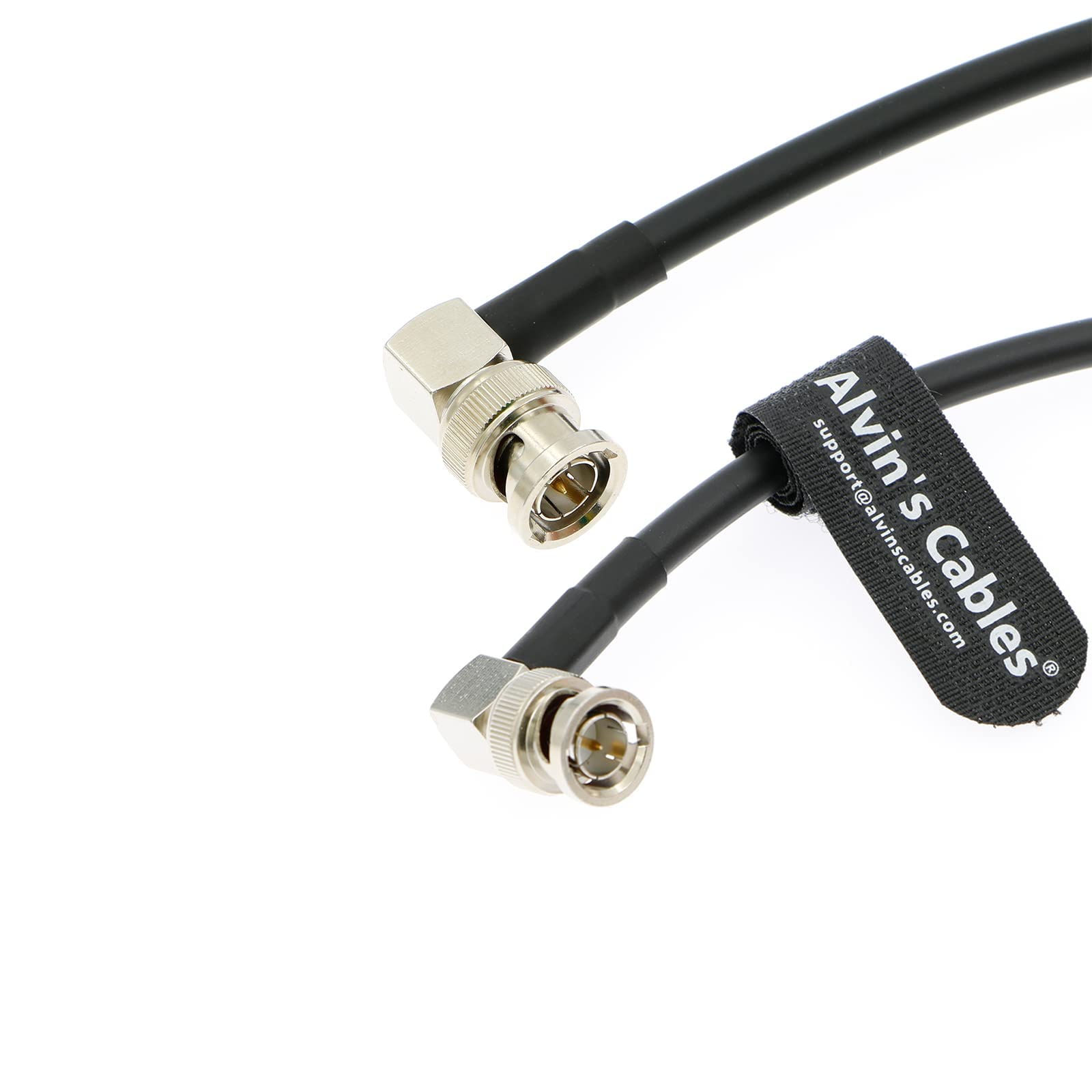 12G Bnc Coaxial Cable Alvin'S Cables Hd Sdi Bnc Male To Male L Shaped Original Cable For 4K Video Camera 1M Black