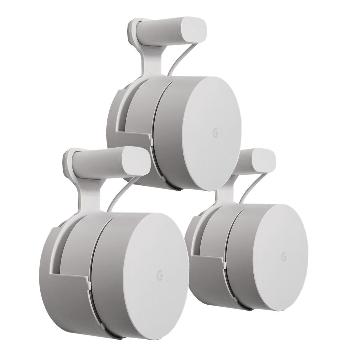 Dot Genie Google Wifi [Old Rectangular Plug   Not Current Round Plug] Outlet Holder Mount Stand: No Messy Screws! (3 Pack)