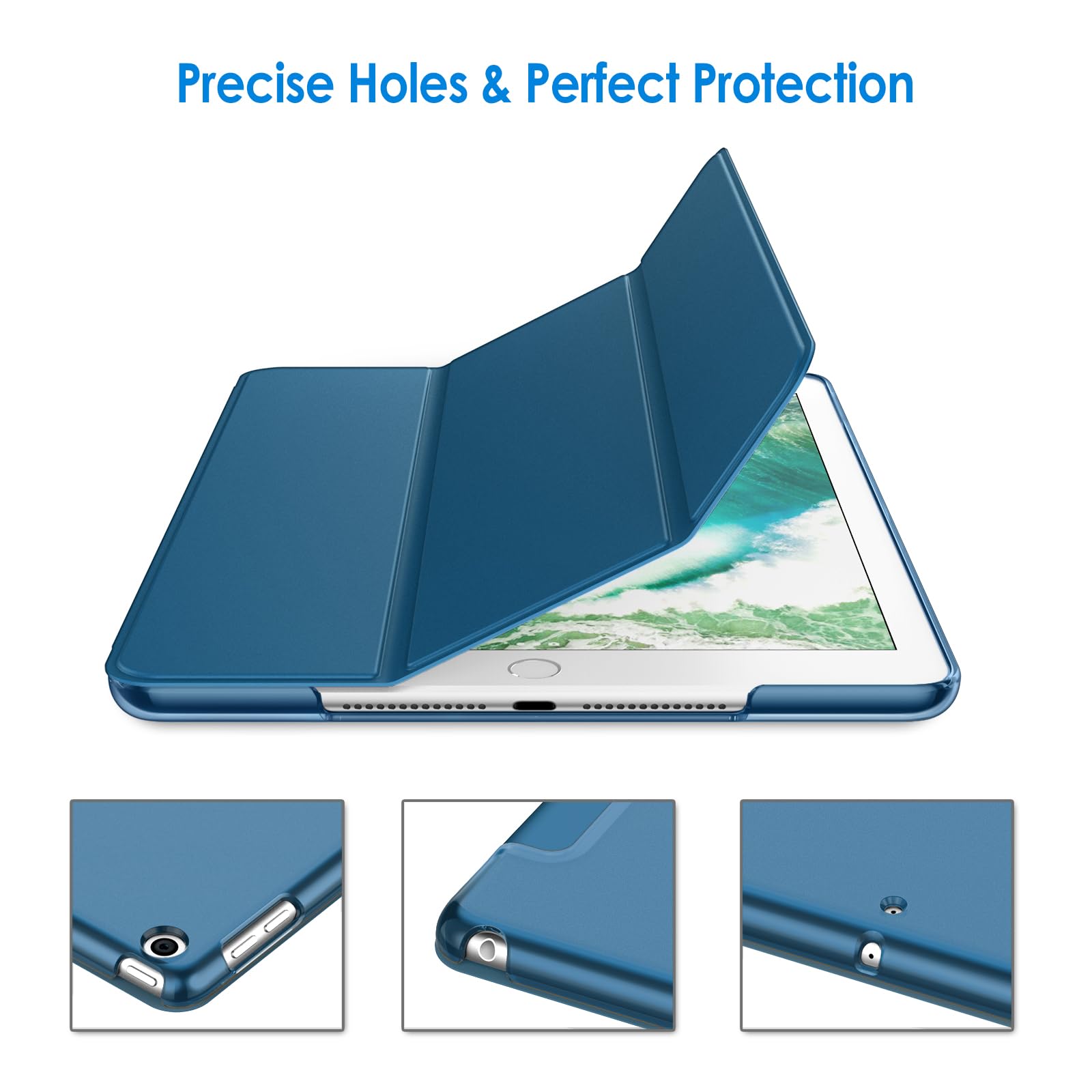 Jetech Case For Ipad (9.7-Inch, 2018/2017 Model, 6Th/5Th Generation), Smart Cover Auto Wake/Sleep (Teal)