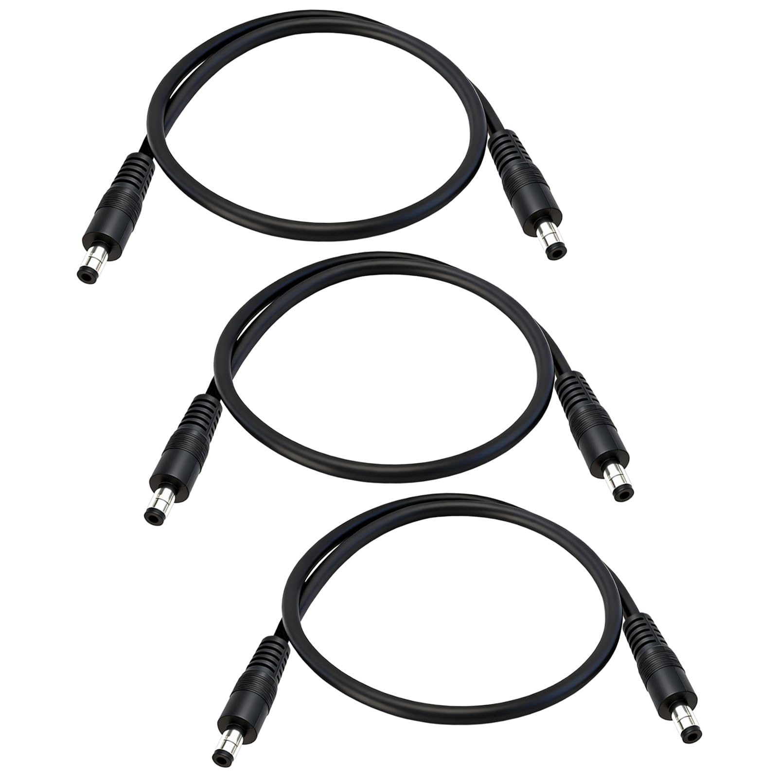 GGIPOWY 3Pcs 1.6ft DC 5.5mm x 2.5mm Male to Male Power Extension Cable