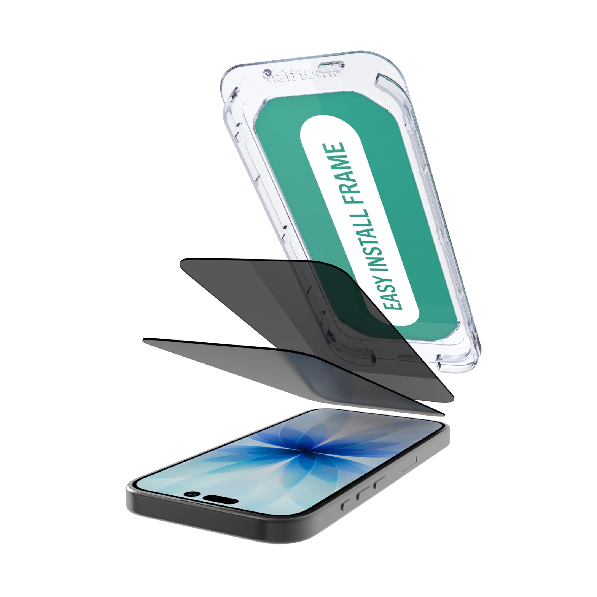 Smartish iPhone 17 Pro Privacy Screen Protector - Tuff Sheet - 2-Pack Tempered Glass Screen Protectors - [Scratch Resistant] 9H 