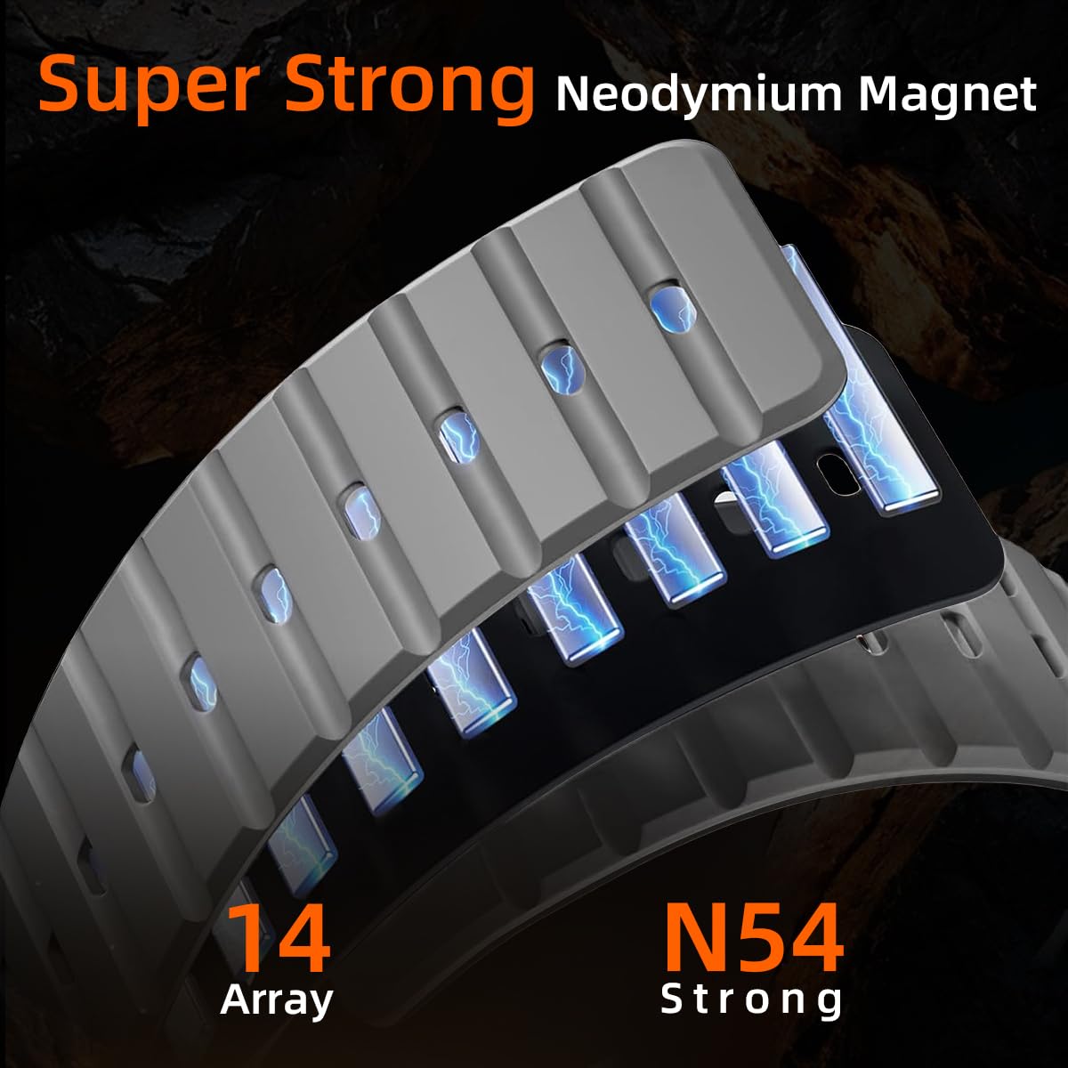 Strong Magnetic Sport Bands 26Mm Compatible For Garmin Fenix 8 51Mm/Fenix 7X / Fenix 6X / Fenix 5X/Enduro 2, Quick Fit 22Mm Sili