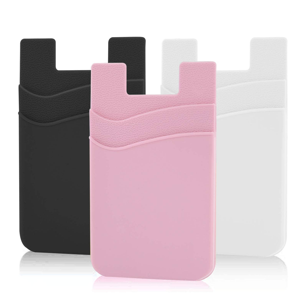 Ss Phone Wallet, Phone Card Holder Pocket Pouch Stick On For Phone Cases Silicone Double Pockets Suitable For Iphone, Android, S