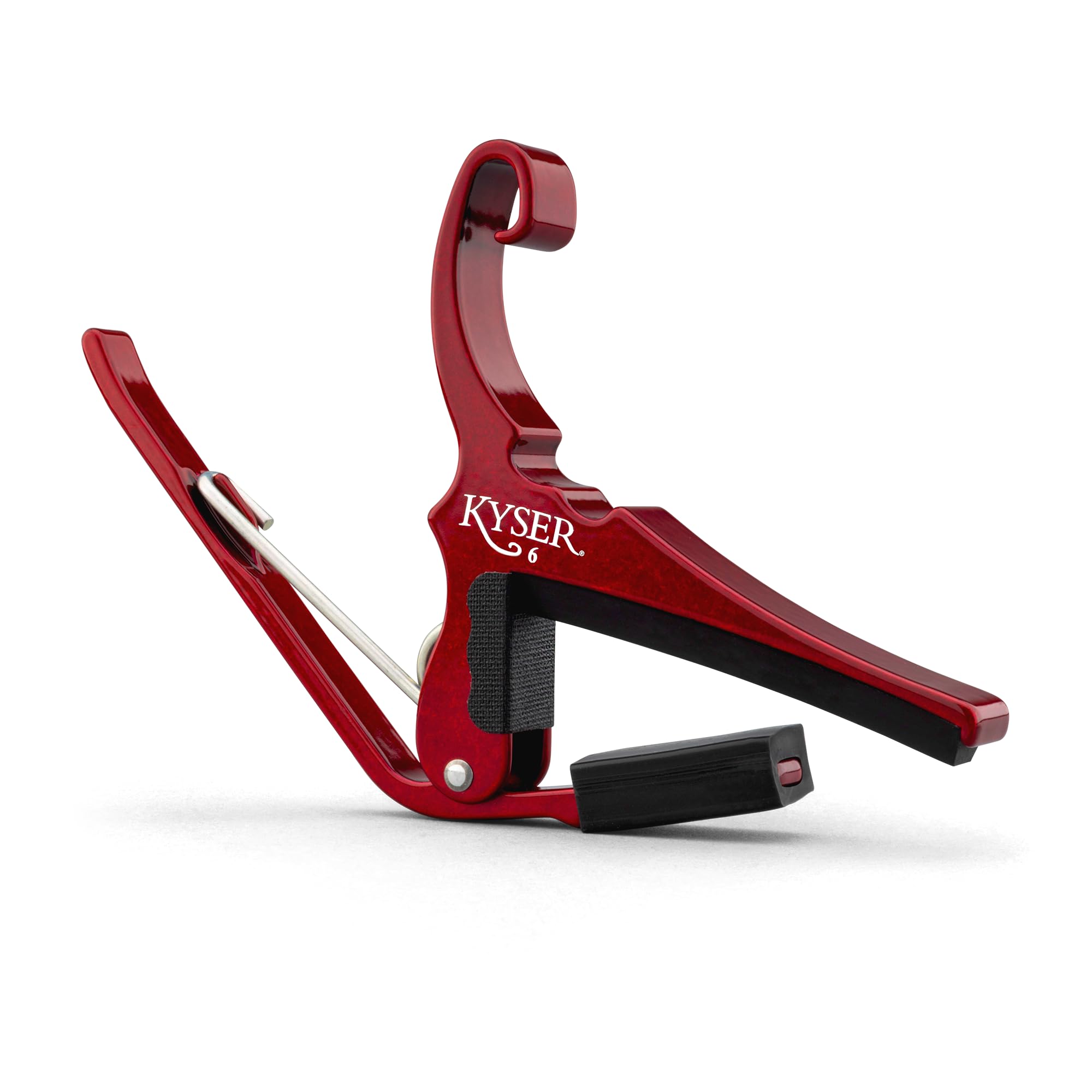 Kyser Quick Change Guitar Capo For 6 String Acoustic Guitars, Ruby Red, Kg6Ra