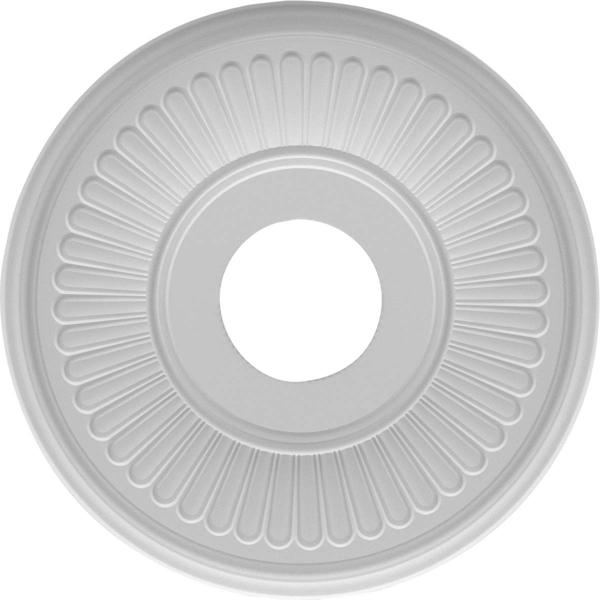 Ekena Millwork Cmp13Be Berkshire Thermoformed Pvc Ceiling Medallion (Fits Canopies Up To 5 3/4), 13Od X 3 1/2Id X 3/4P