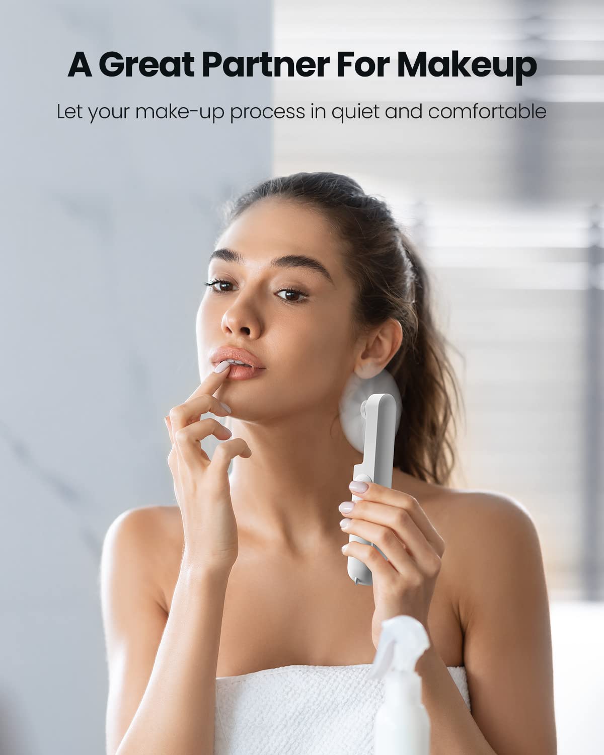 Gaiatop Portable Foldable Small Fan, Mini Hand Held Fan With Usb Rechargeable 2000Mah Battery, Eyelash Fan For Girls, Travel For