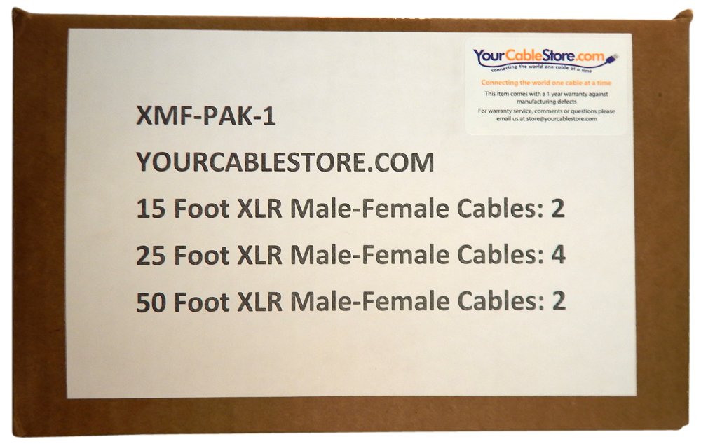 Your Cable Store Xlr/Mic Cable Kit Two 50 Ft, Two 15 Ft And Four 25 Foot Xlr Patch Cables