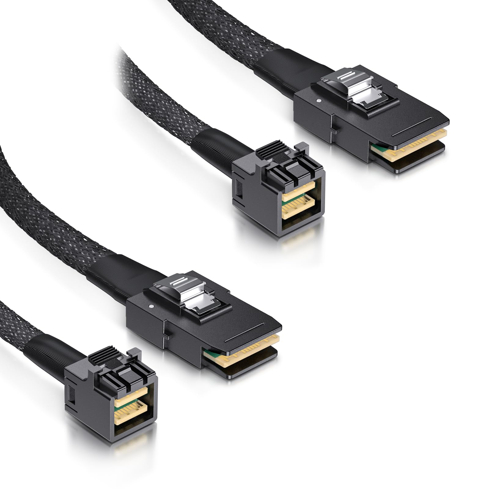 Ipolex Internal Mini Sas Hd Cable Sff 8643 To Sff 8087   Mini Sas Cables With Sideband, Compatible With 12Gbps Sas Drives And 6G