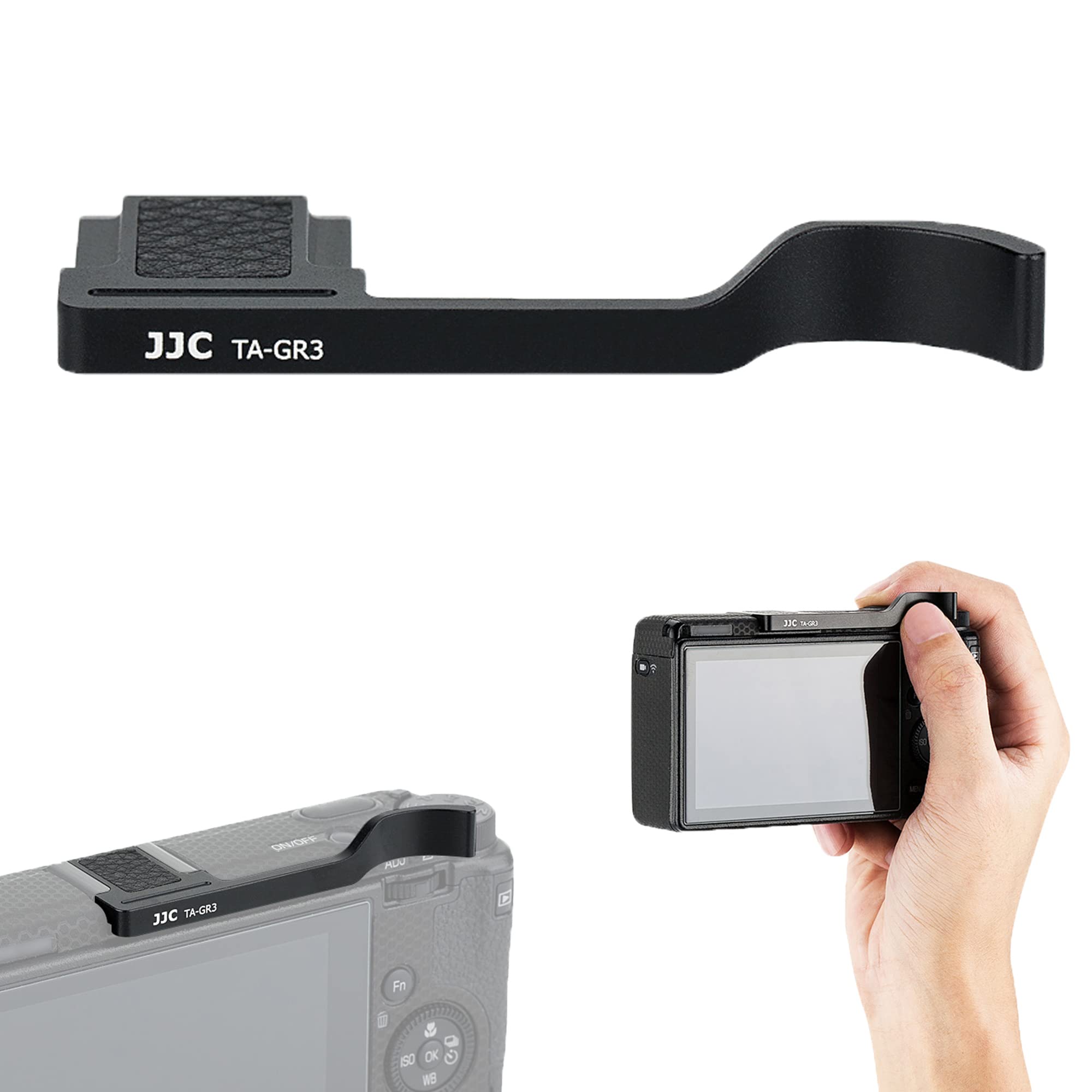 Jjc Metal Thumbs Up Grip For Ricoh Gr Iii Gr Iii Hdf Gr3 Hdf Gr Iiix Gr Iiix Hdf Gr3X Hdf, Hot Shoe Thumb Support For Comfortabl