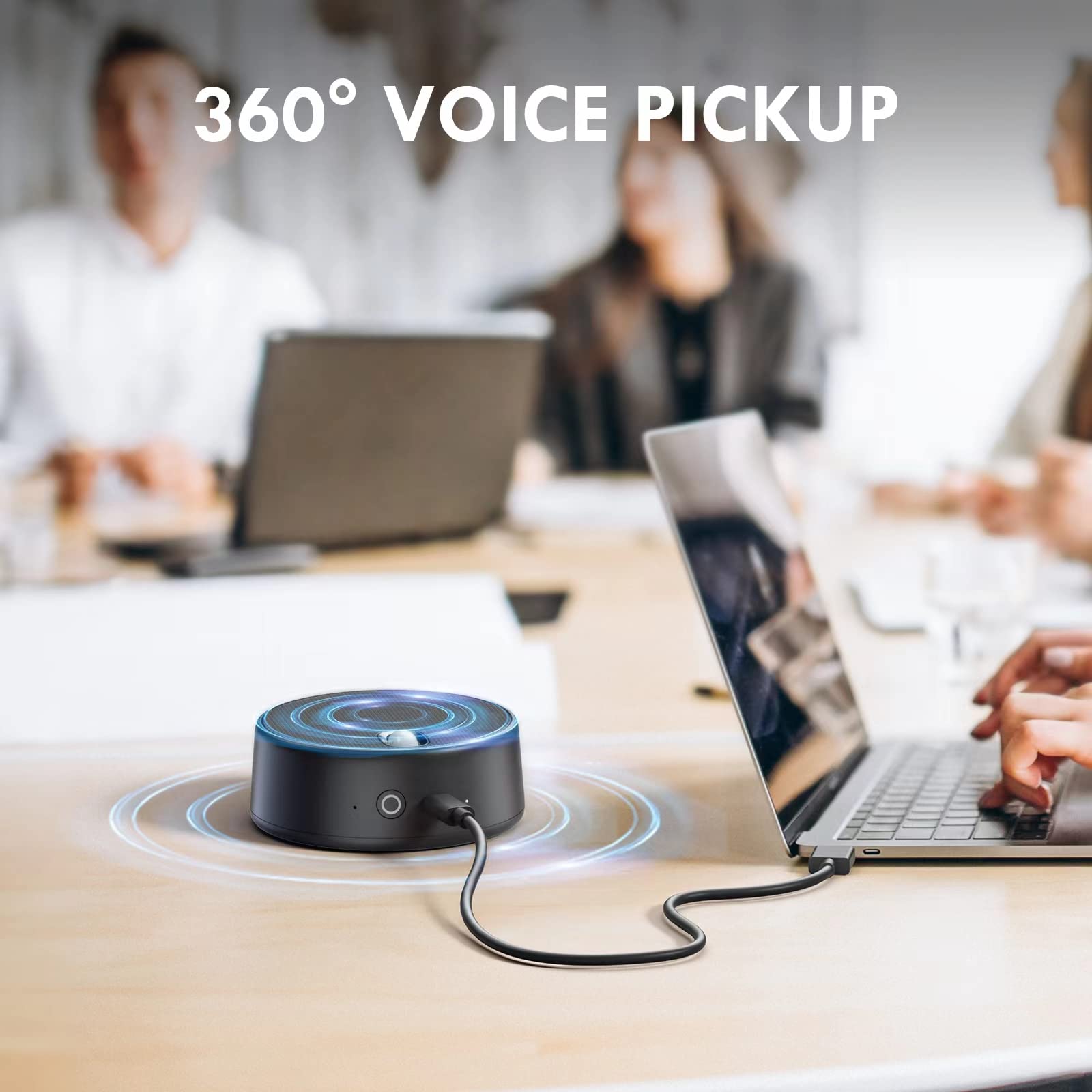 Rofall Usb Computer Speakers With Microphone, Pc Laptop Speaker With Mic, 2 Sound Modes, Hand Free Enhanced Voice Pick Up, Compa