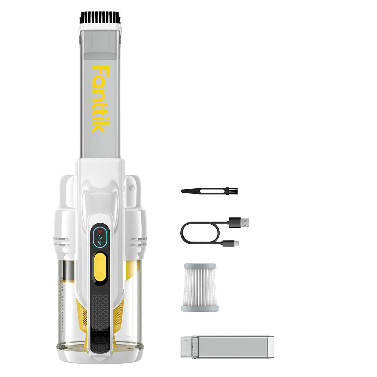 Fanttik Cruise V9 Car Vacuum Cleaner Suction Power With 15000Pa Handheld Vacuum Cordless With Extension Tube & Led Display & Lig