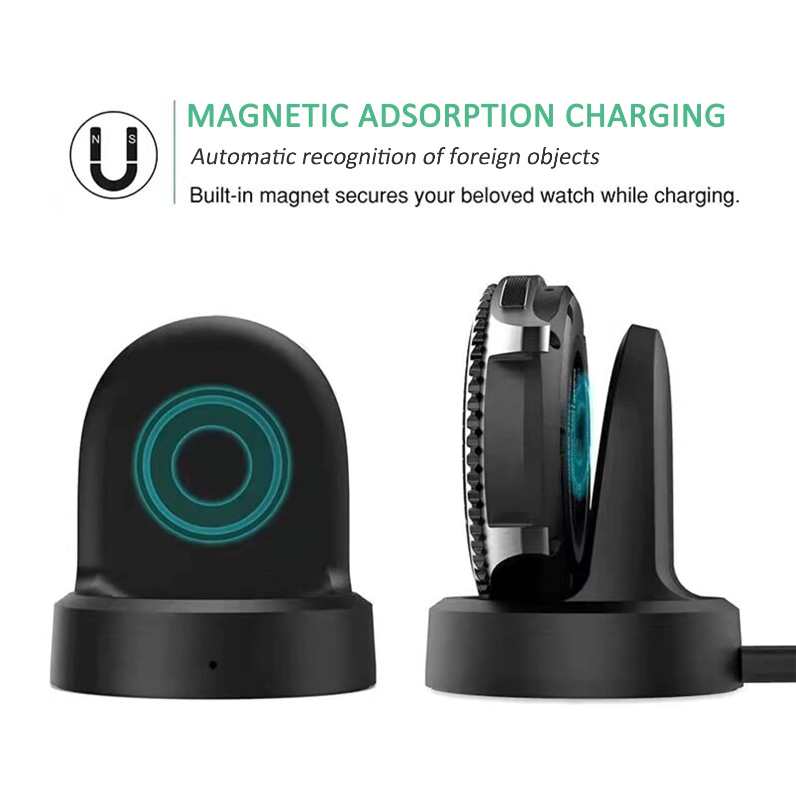 Samsung Gear S3 Watch Charger, S4 S2 Wireless Qi Charging Cradle Dock For Classic/Frontier Smartwatch