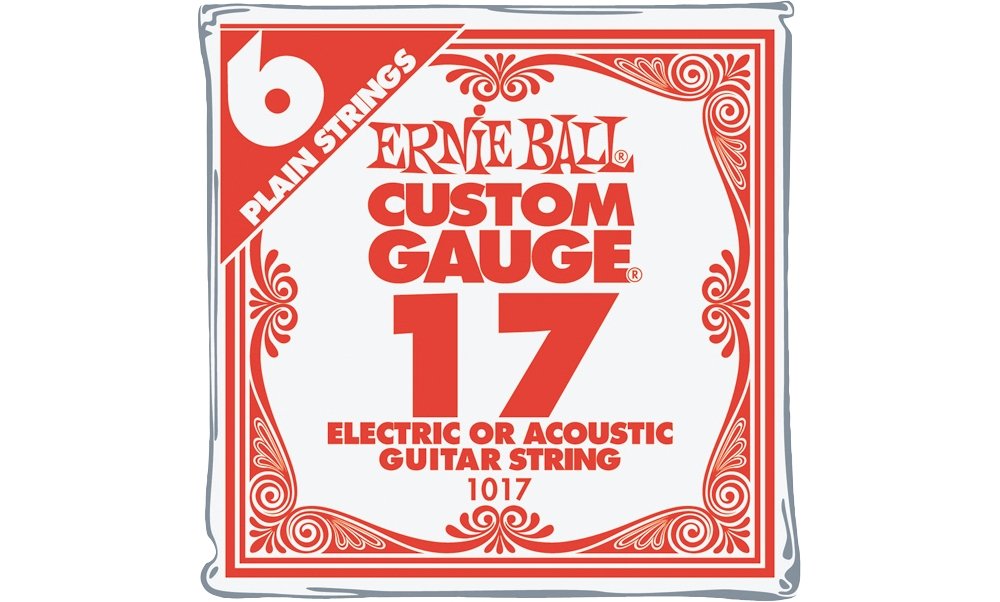 Ernie Ball Nickel Plain Single Guitar String .017 6 Pack