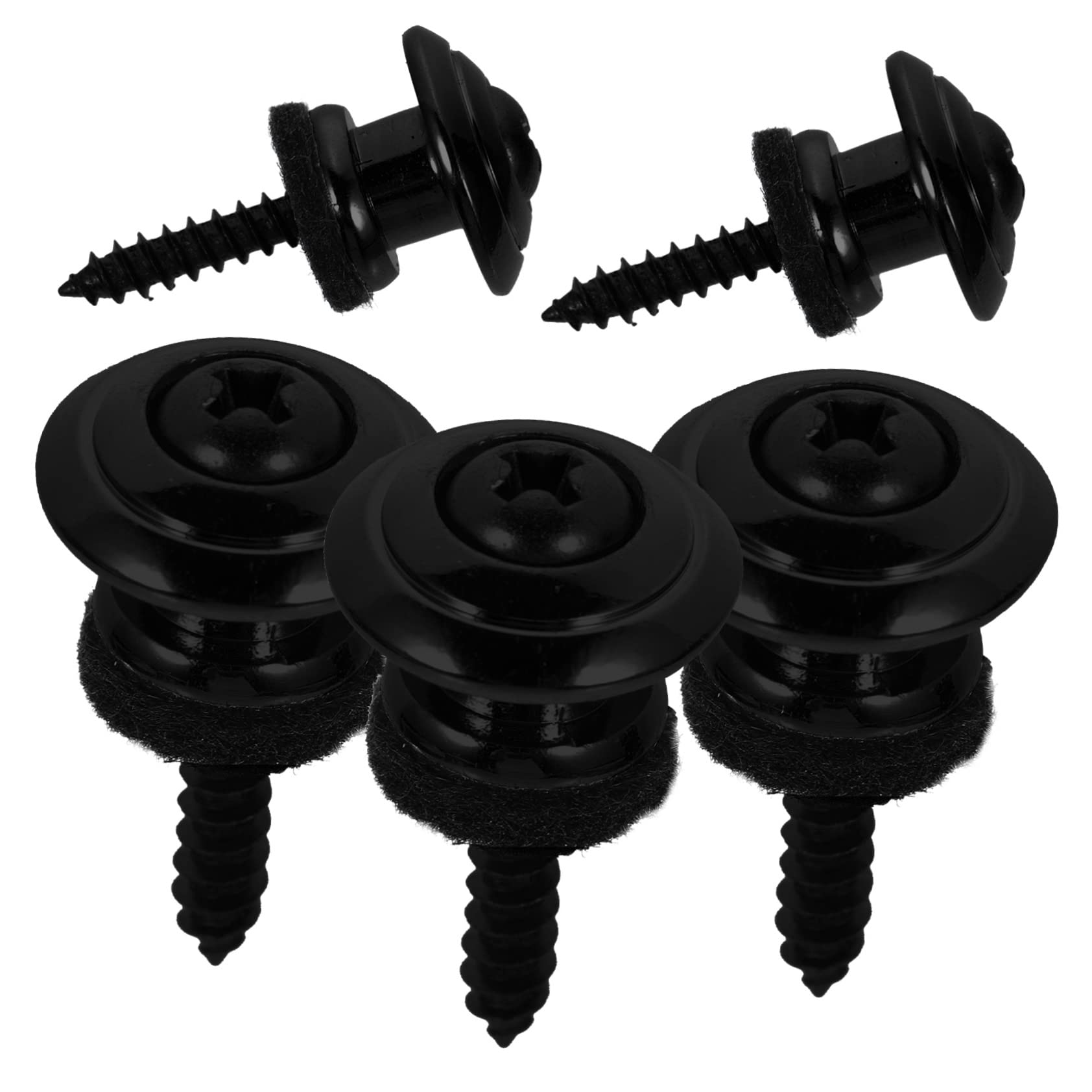 BESPORTBLE 5pcs Metal Guitar Strap Locks Replacement Buttons for Acoustic Electric Bass Guitars Secure Strap Lock System Sturdy 