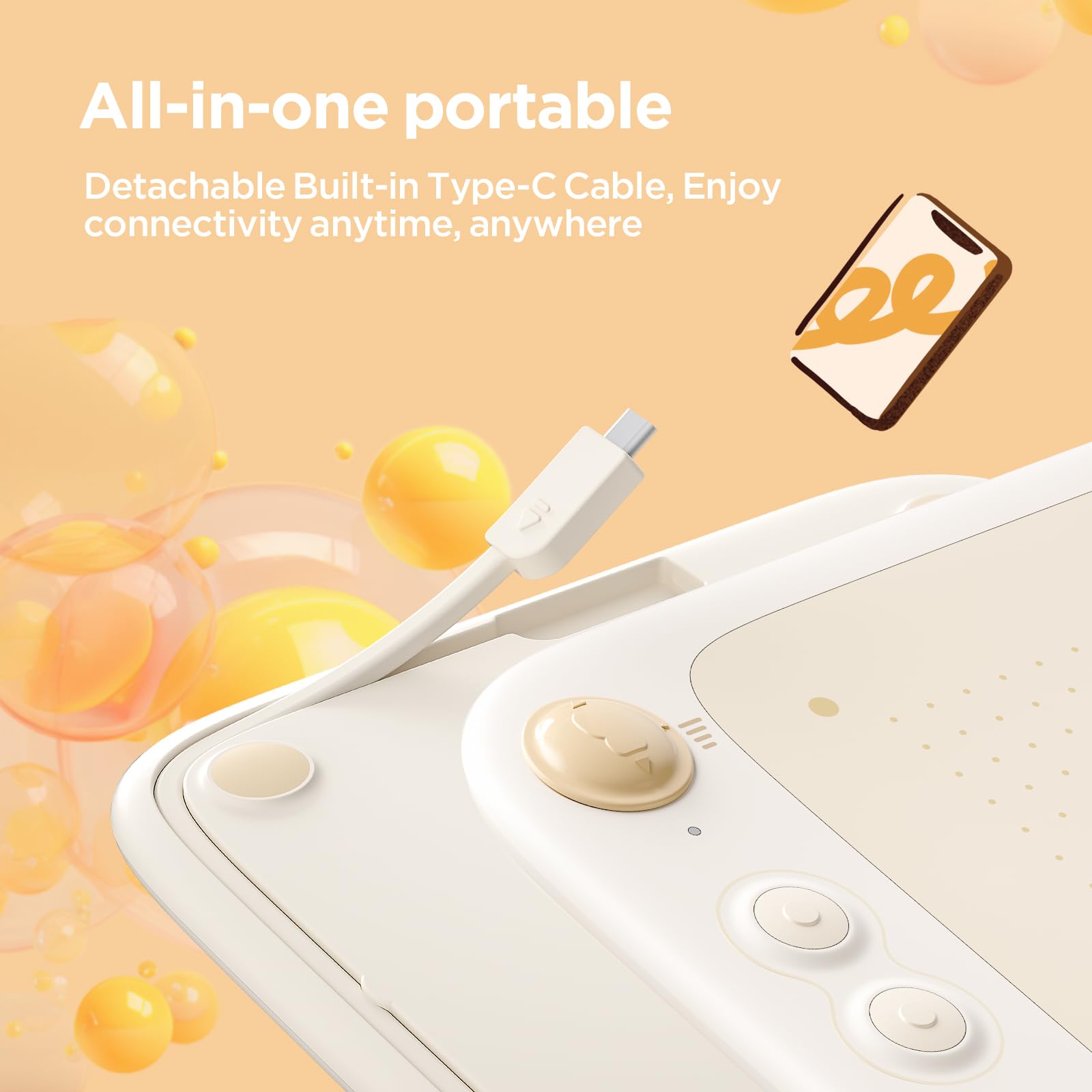 Ugee Q6 Drawing Tablet For Android Phone, Graphic Tablet With 6Hot Keys, 6.5   X4    Portable Writing Tablet Adjustable Drawing