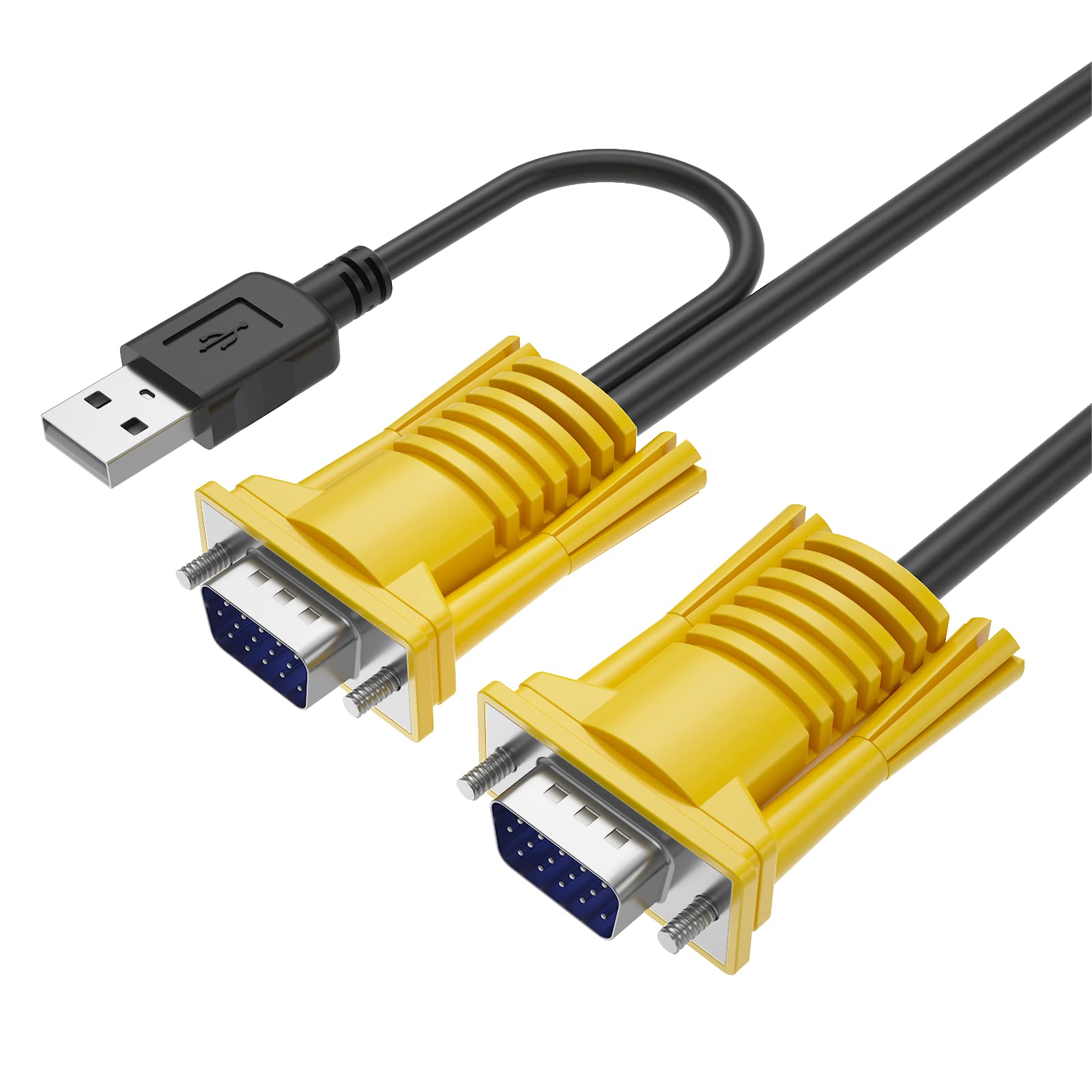 Yinker Vga Kvm Cable 16Ft, Usb Vga 2In1 Kvm Cable For Vga Kvm Switch (2Pack, 5M)