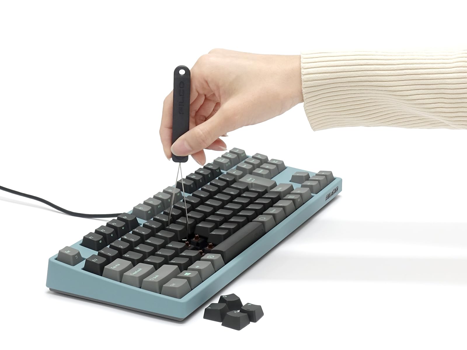 Filco Keyboard Key Top Puller Keycap Remover Keypuller Professional Keyboard Maintenance Tool Black