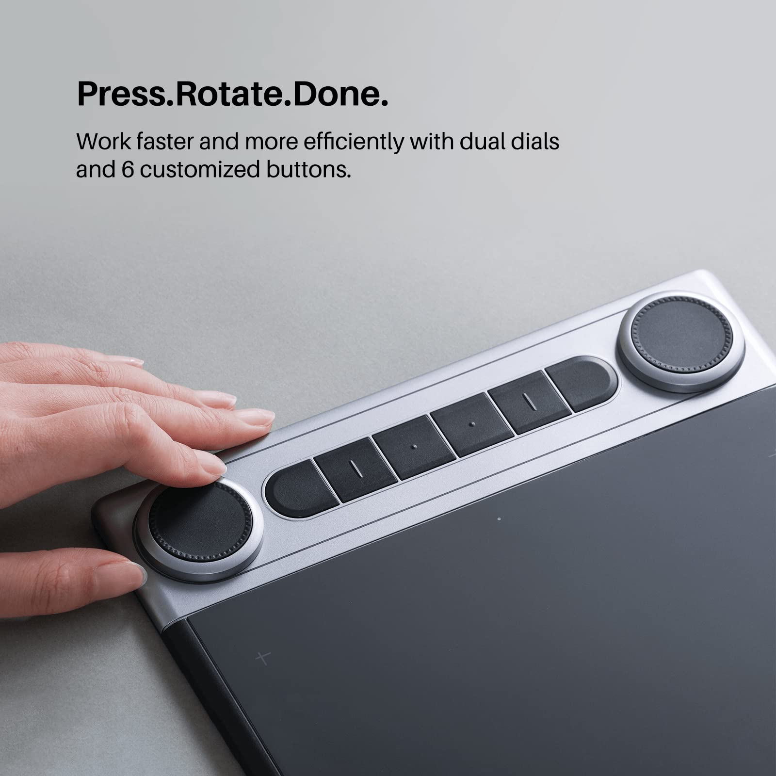 Huion Inspiroy Dial 2 Bluetooth Wireless Graphics Drawing Tablet With Dual Dials Battery-Free Stylus Pw517 For Digital Art And G