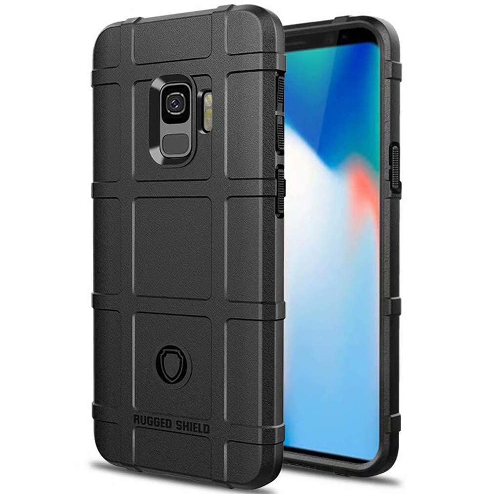 Ego Tactical Rugged Shield Brand Solid Color Tpu Phone Case For Samsung Galaxy S9   Black